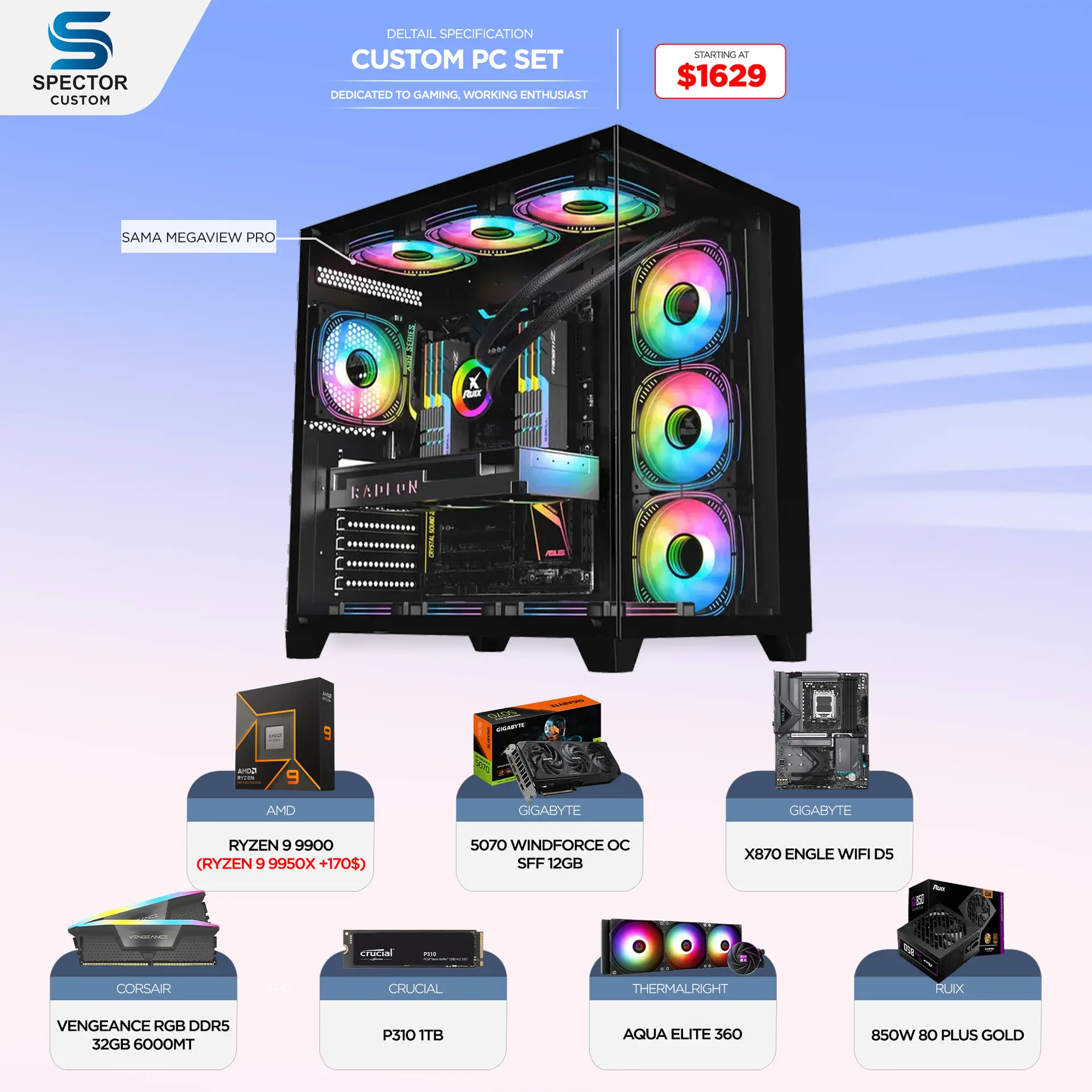 AMD Ryzen 9 9900 RTX5070