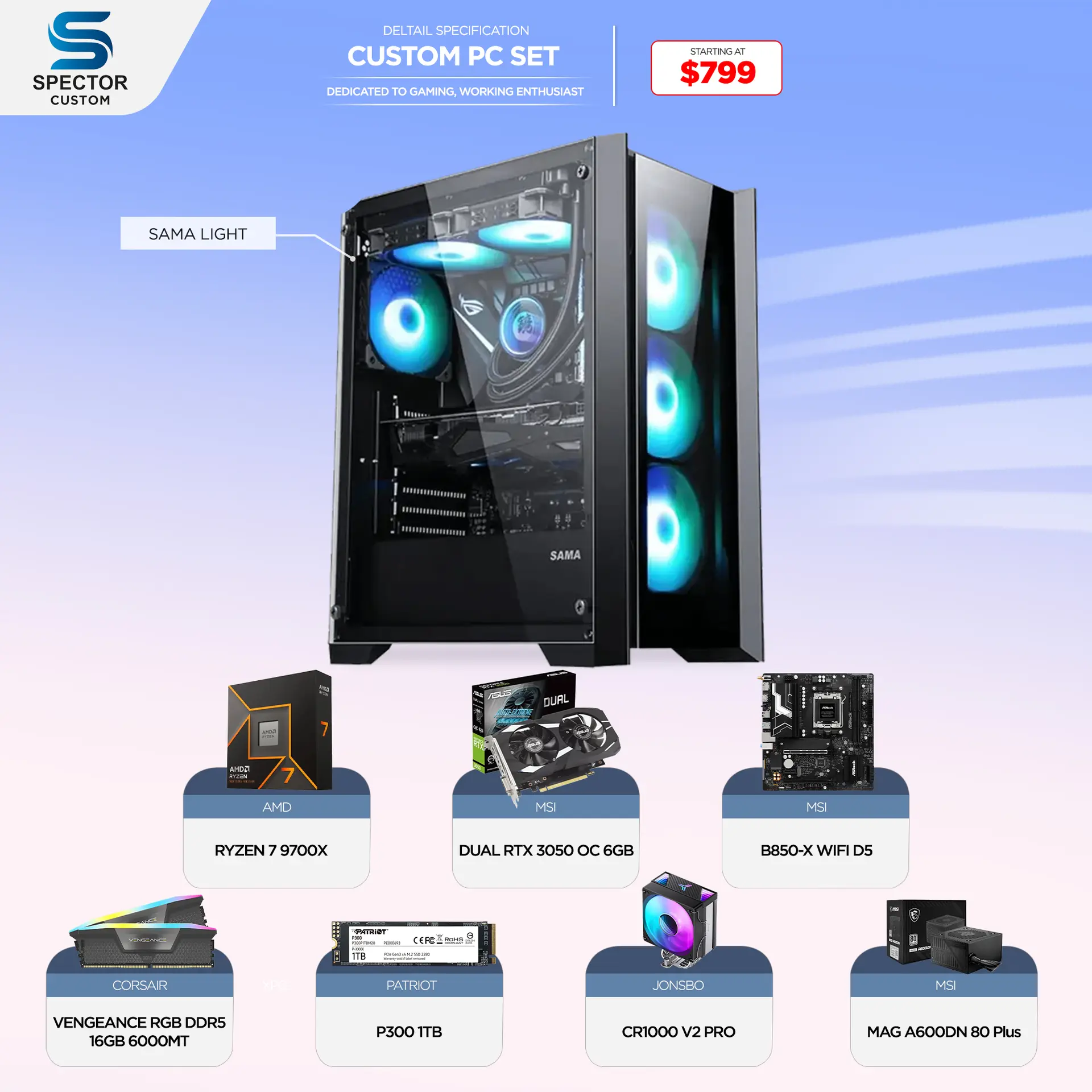 AMD Ryzen 7 9700X RTX3050