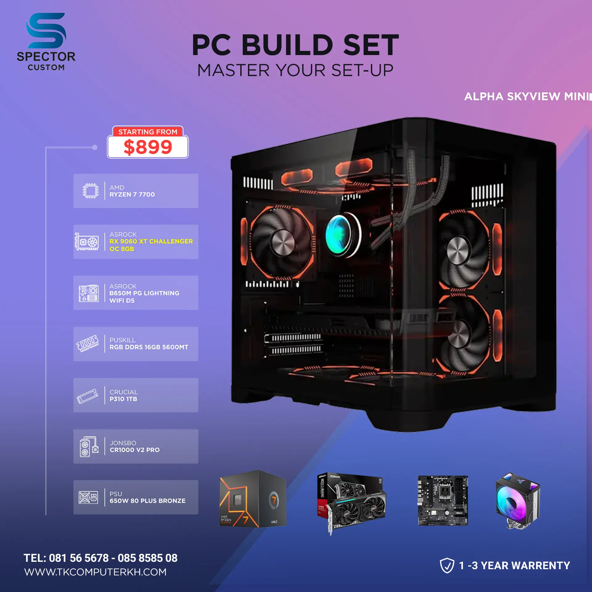 AMD Ryzen 7 7700 RX 9060 