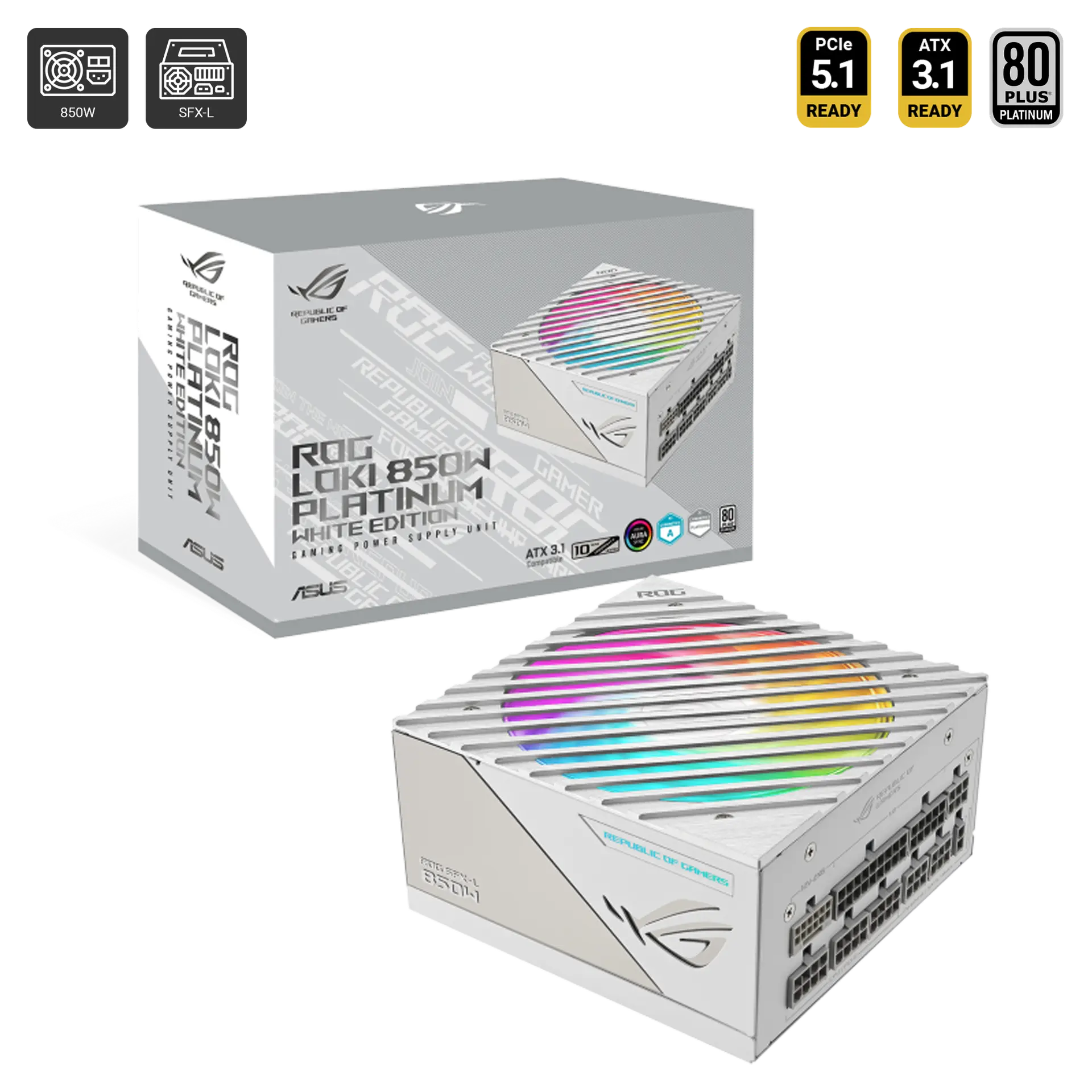 LOKI SFX-L 850W Platinum White Edition