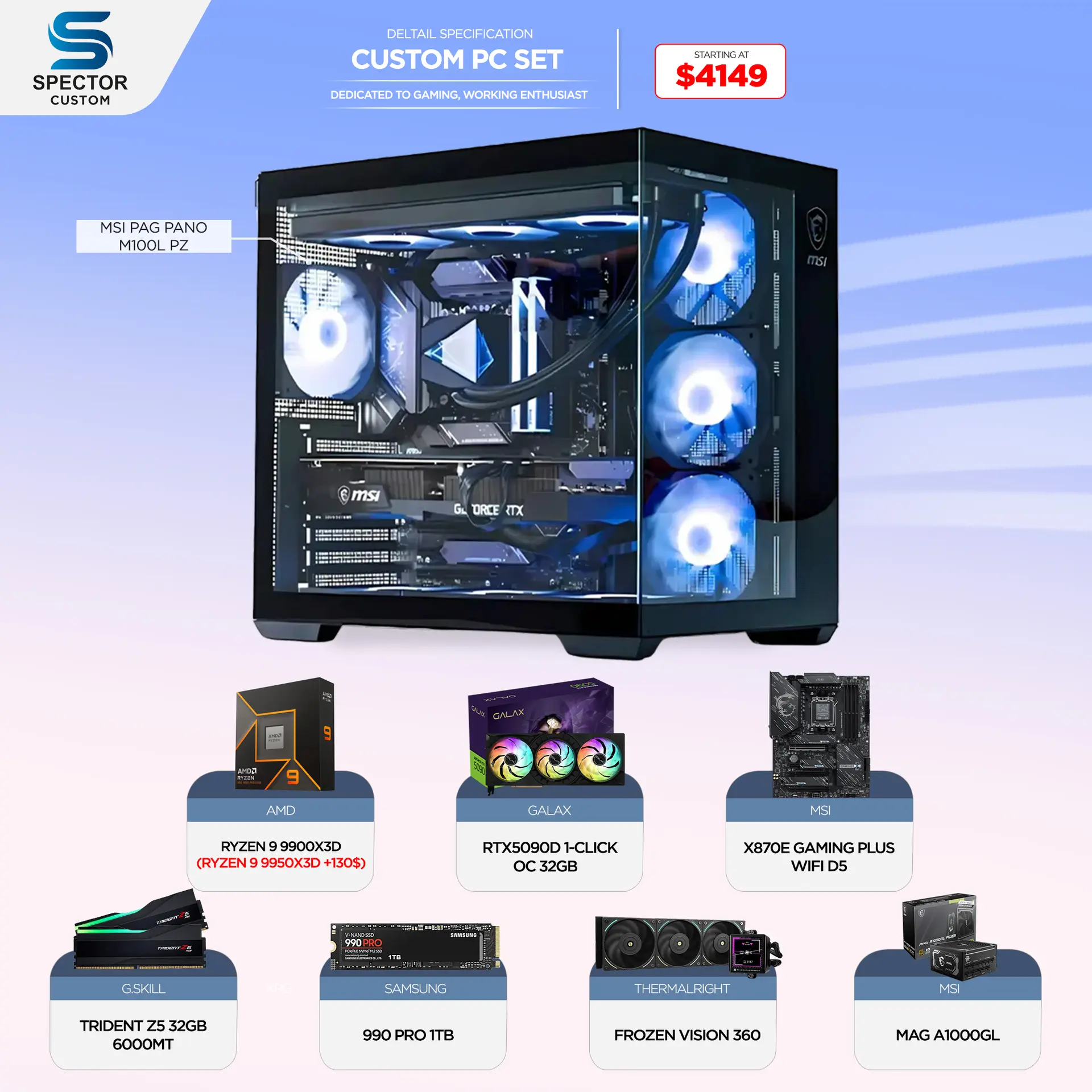 AMD Ryzen 9 9900X3D RTX 5090D