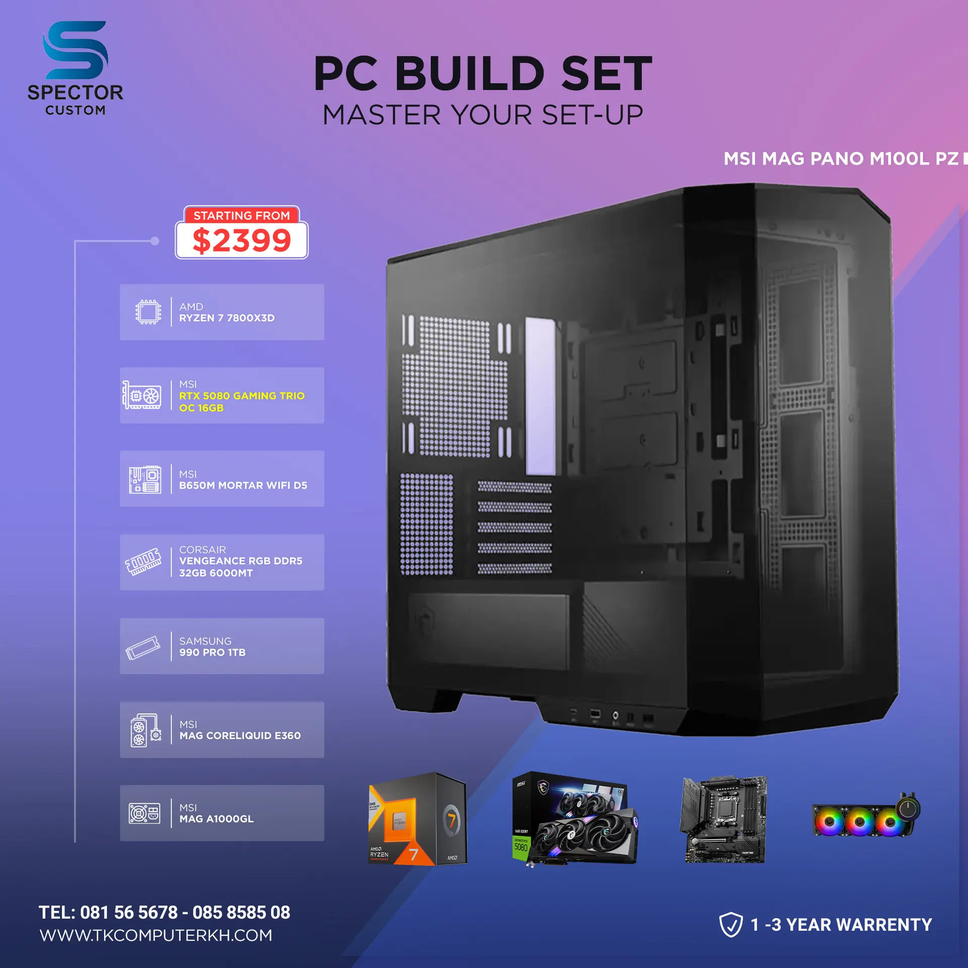 AMD Ryzen 7 7800X3D RTX 5080