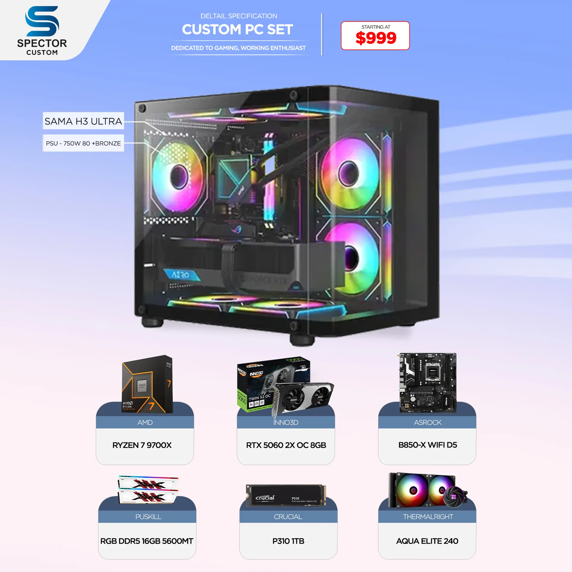AMD Ryzen 7 9700X RTX5060
