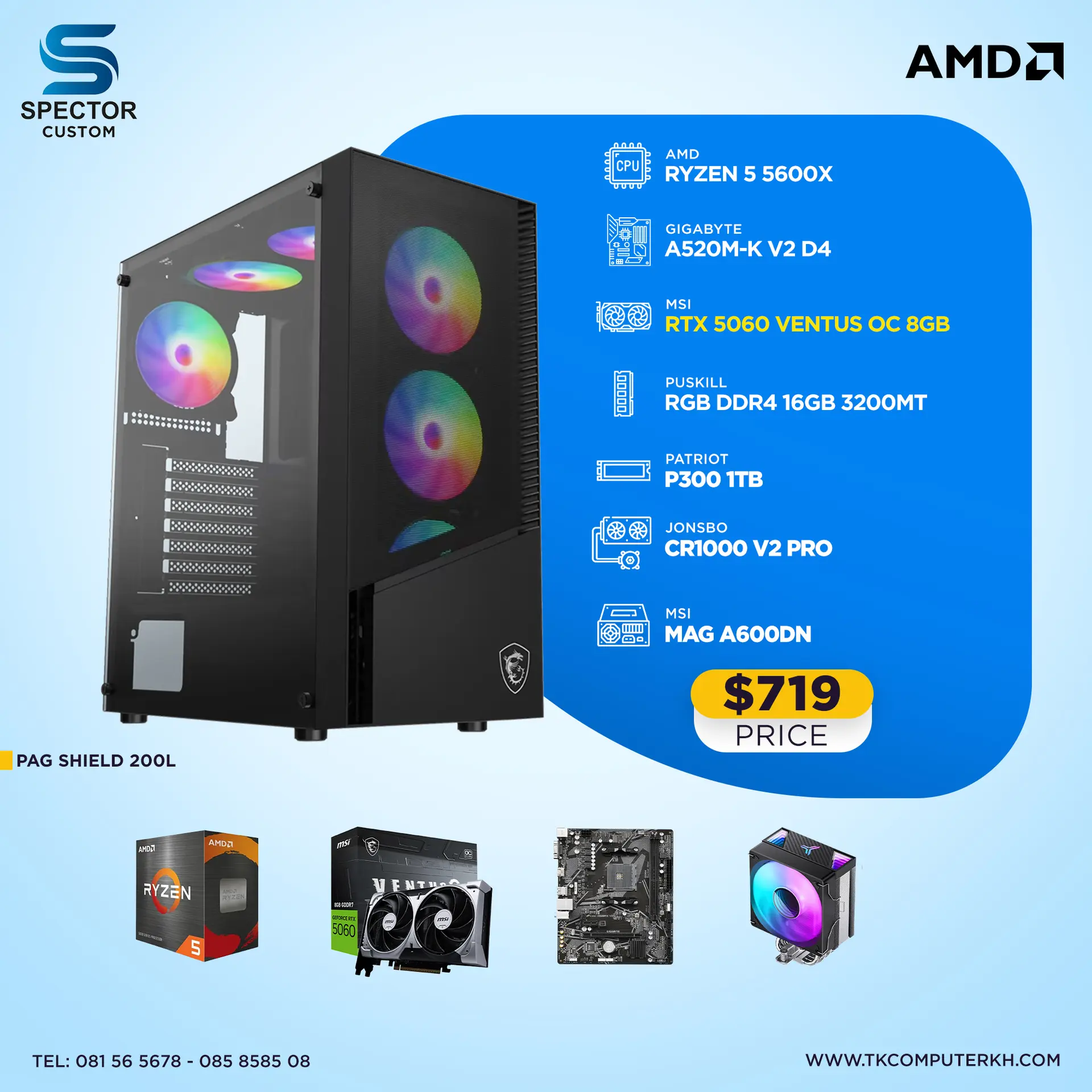 AMD Ryzen 5 5600X RTX 5060 