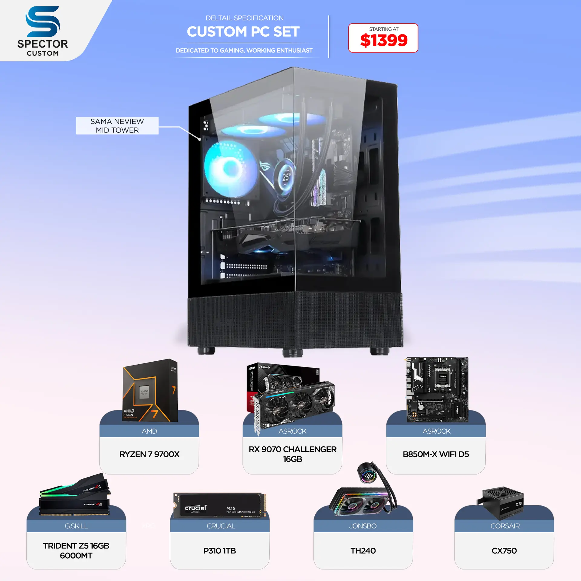 AMD Ryzen 7 9700X RX9070