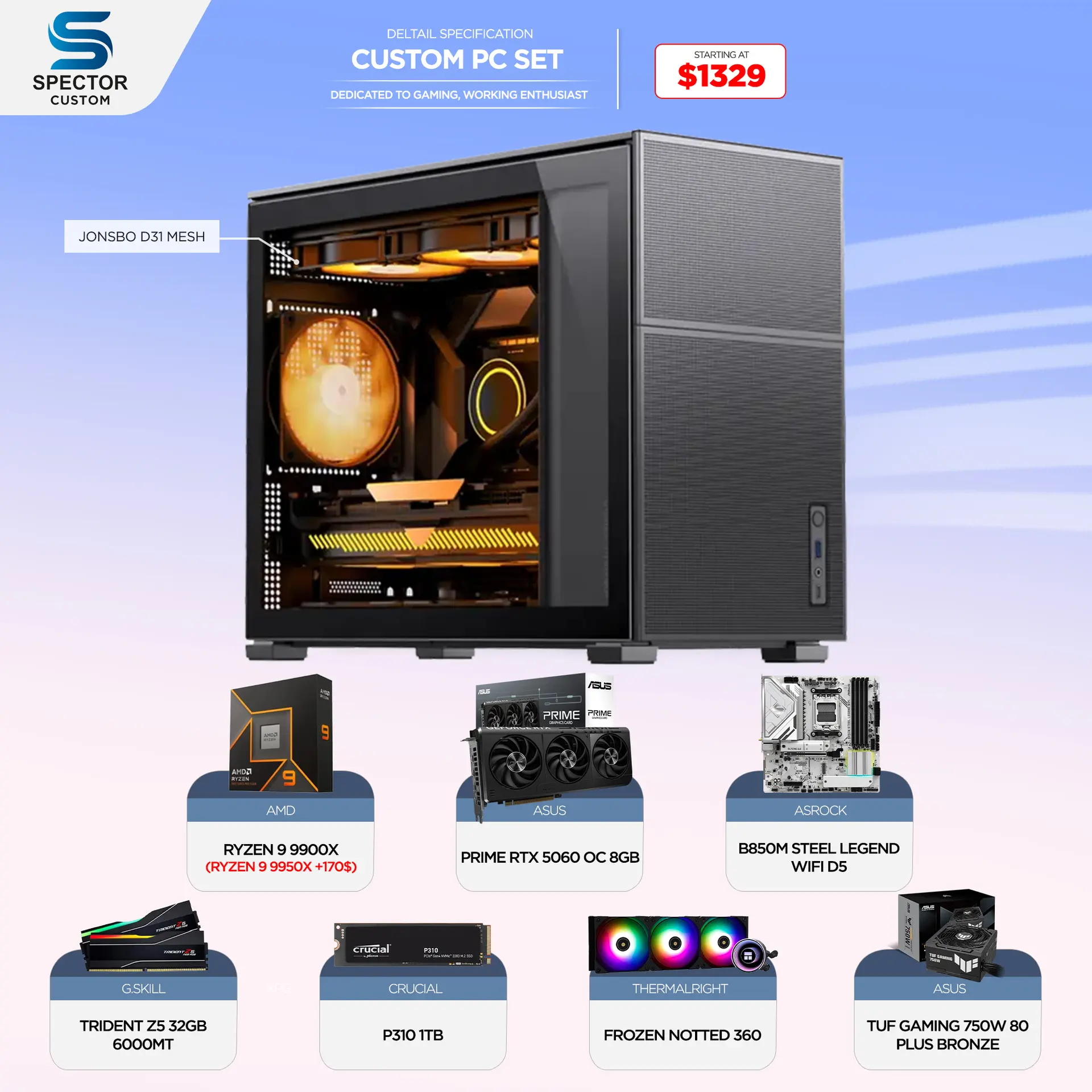 AMD Ryzen 9 9900X RTX5060