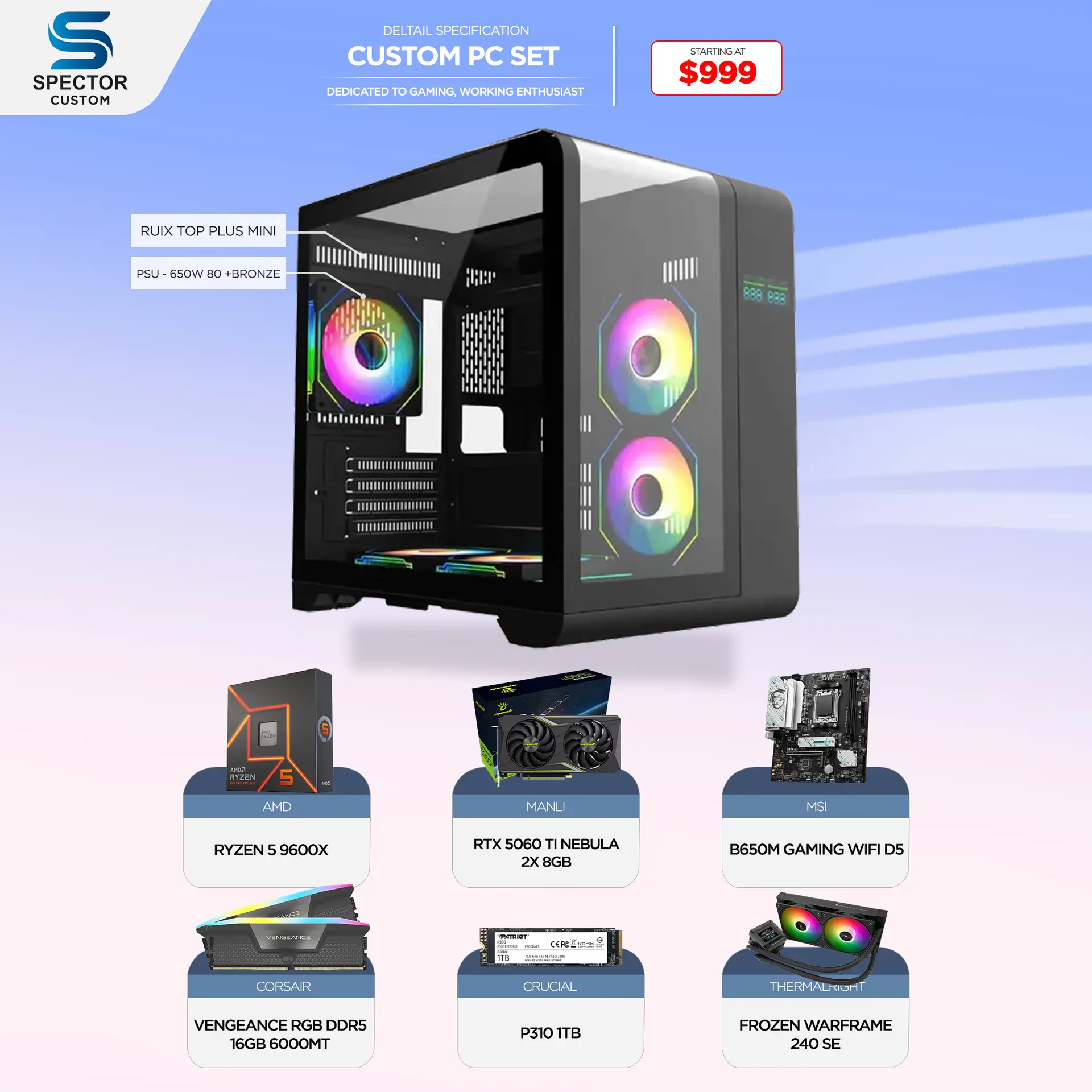 AMD Ryzen 5 9600X RTX5060 Ti