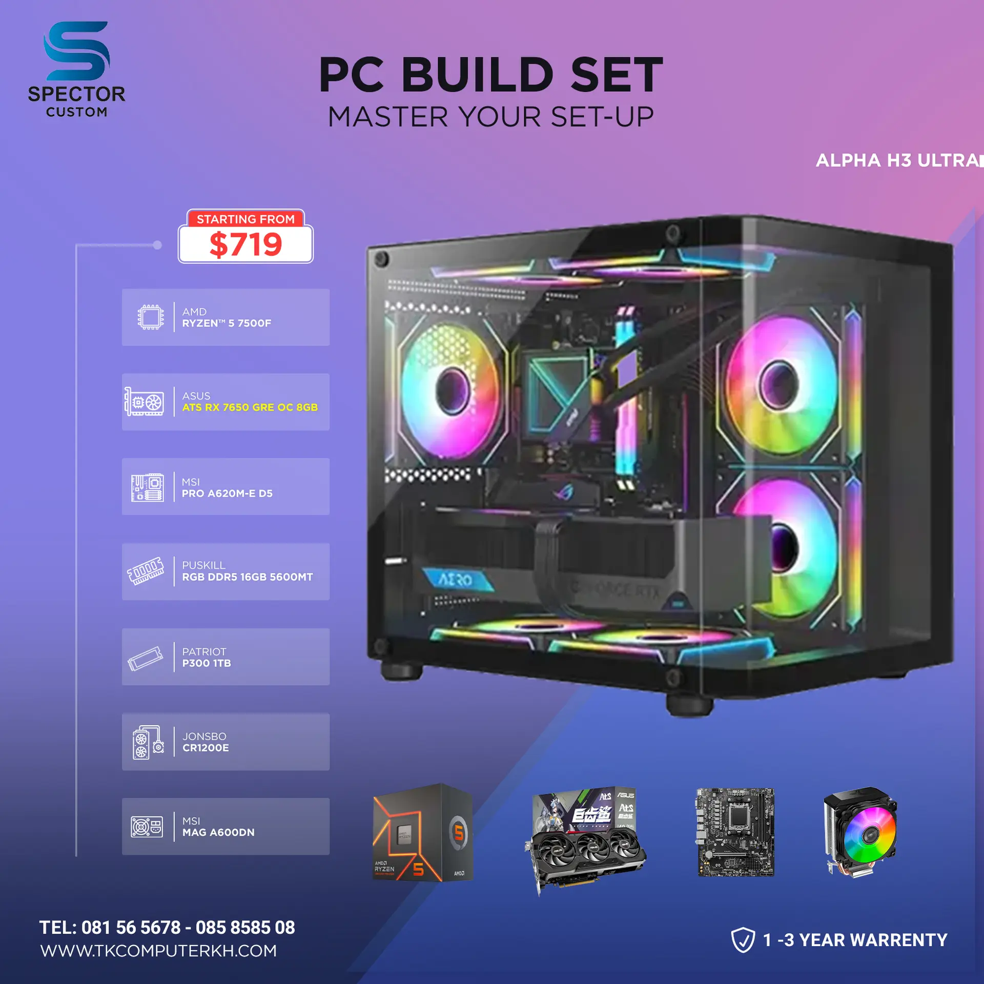 AMD Ryzen 5 7500F RX 7650 GRE