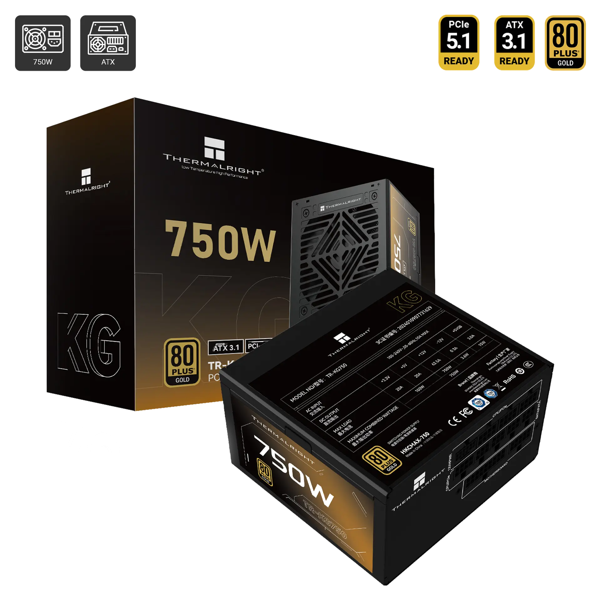 TR-KG750 80 Plus Gold ATX Power Supply (750W)