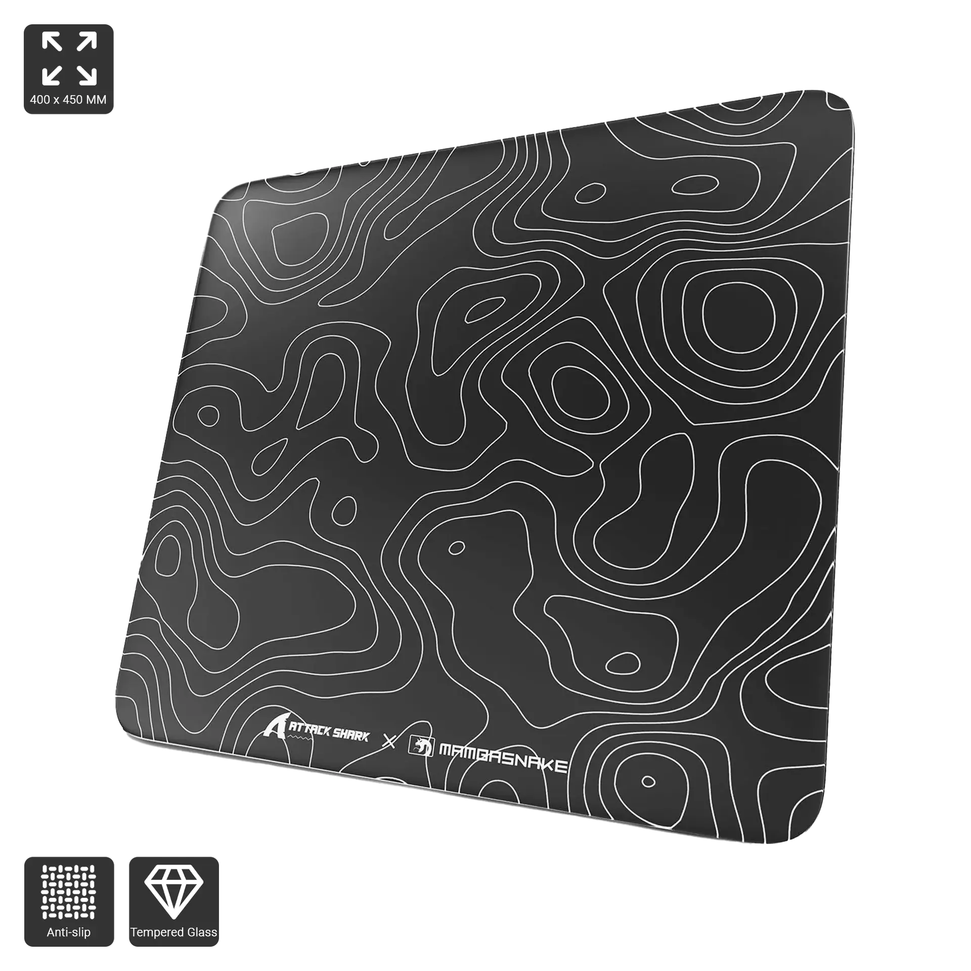 Tempered Glass Gaming Mouse Pad