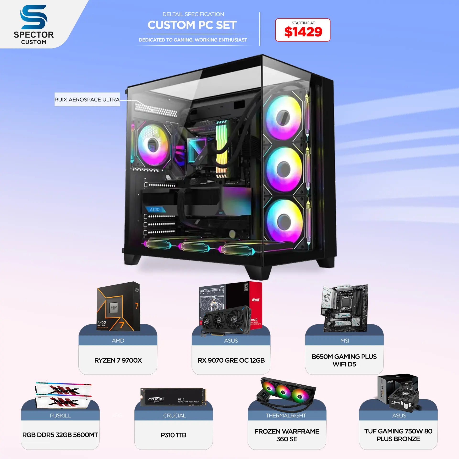 AMD Ryzen 7 9700X RX9070 GRE
