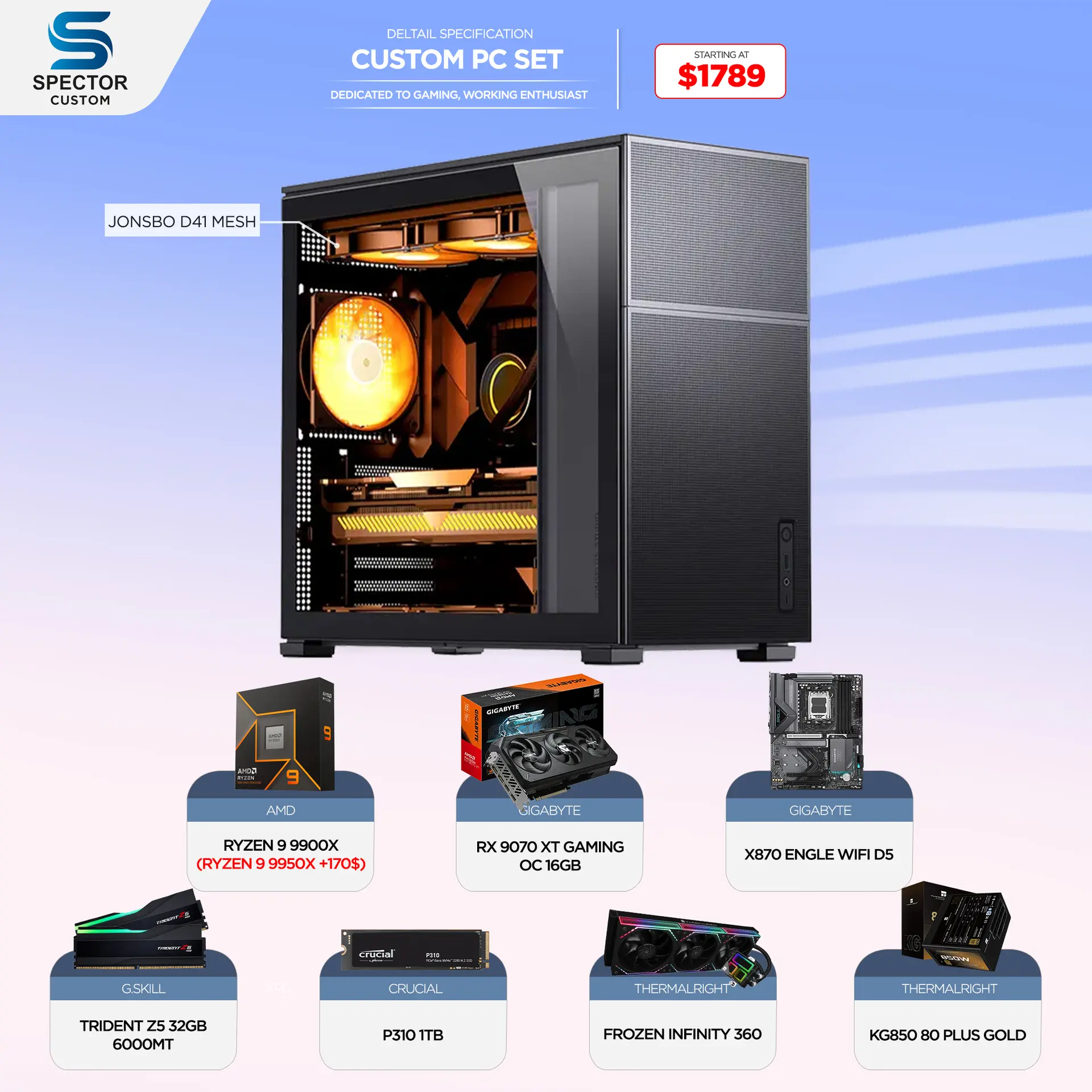 AMD Ryzen 9 9900X RX 9070XT