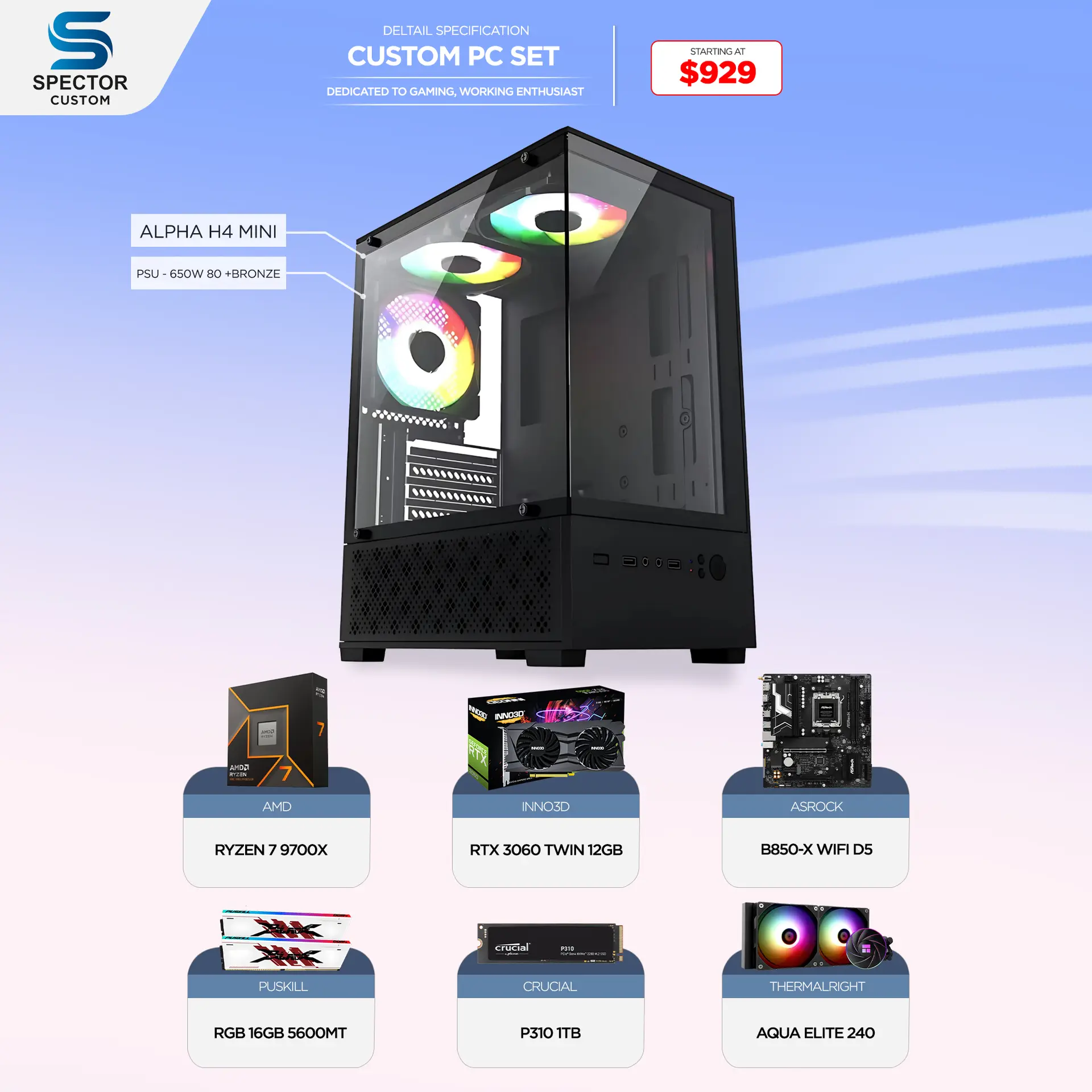 AMD Ryzen 7 9700X RTX3060