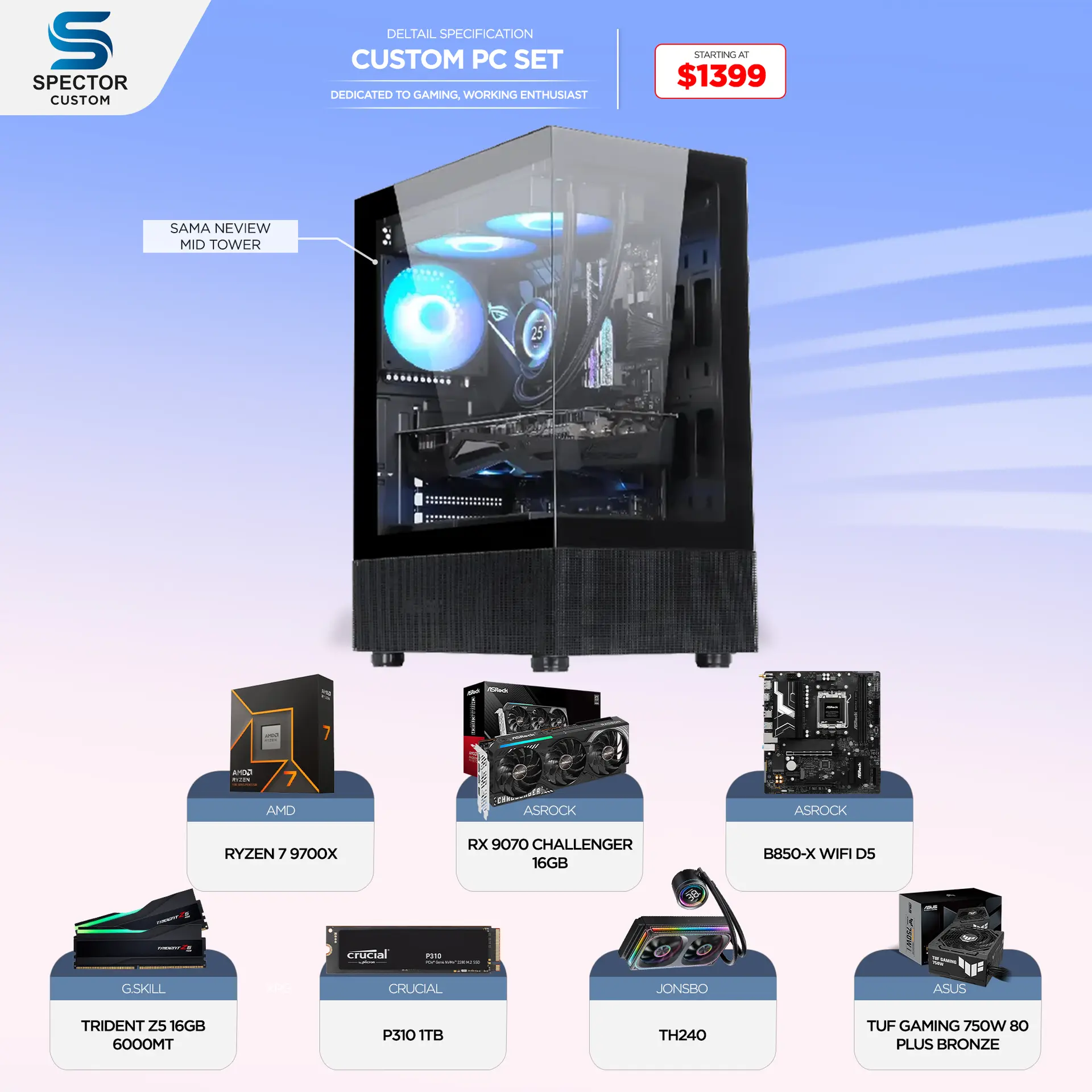 AMD Ryzen 7 9700X RX 9070