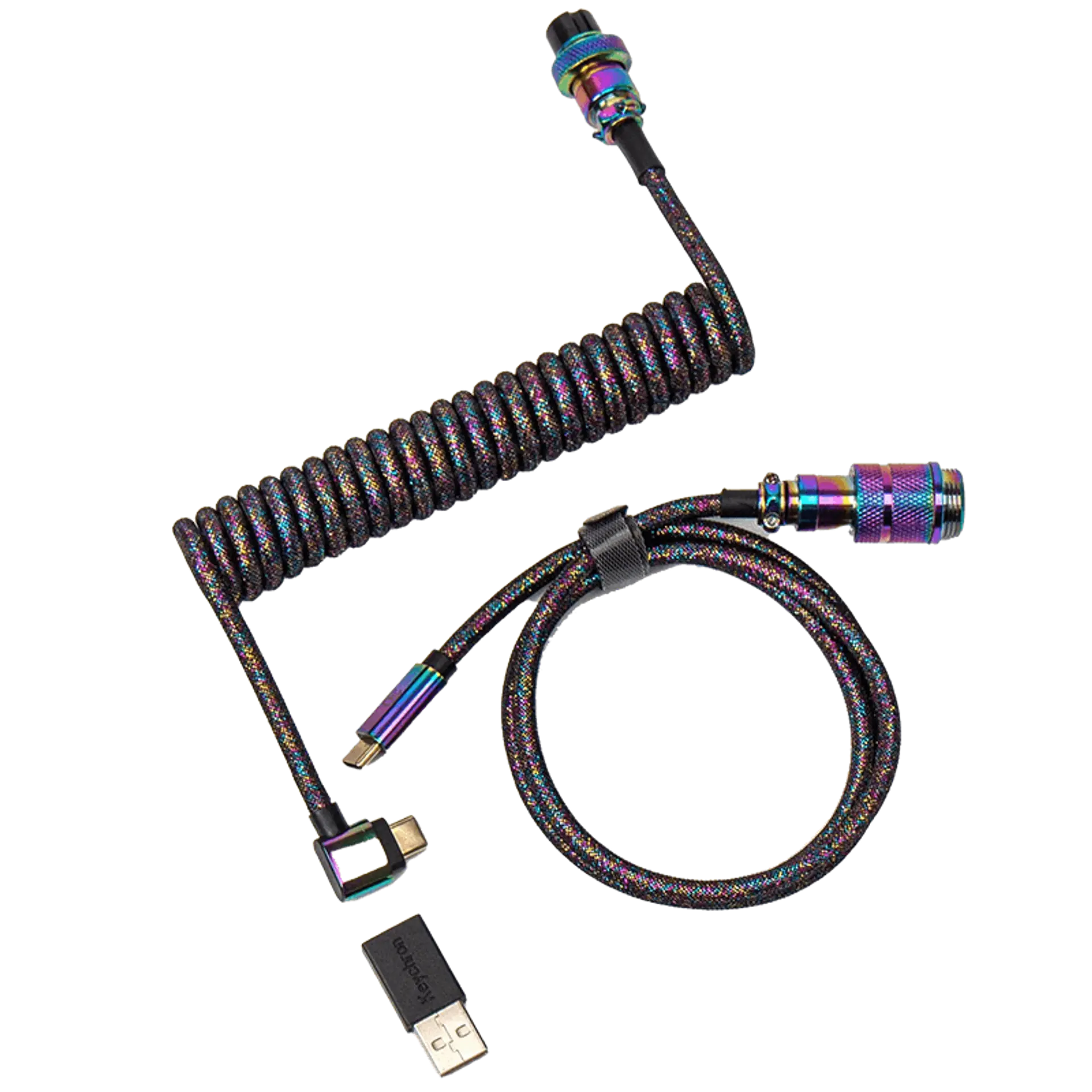 Premium Coiled Aviator Cable - Angled