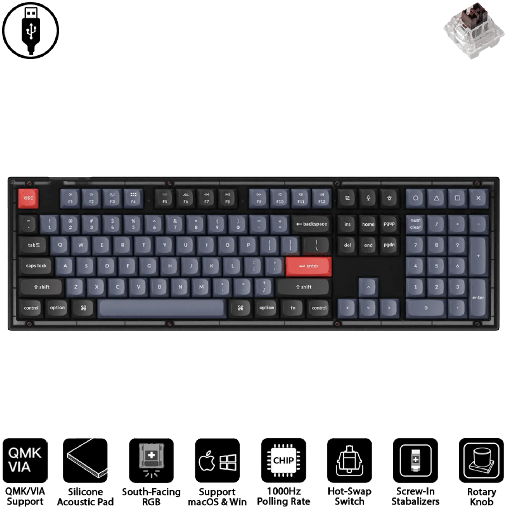 V6 Fully Assembled Knob Version (Translucent)