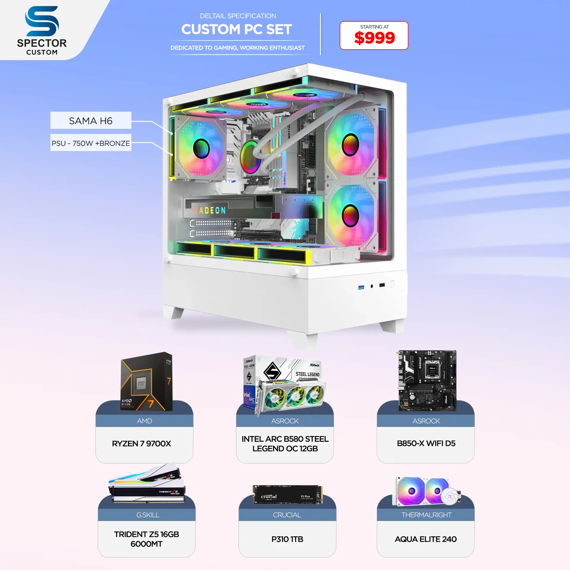 AMD Ryzen 7 9700X ARC B580