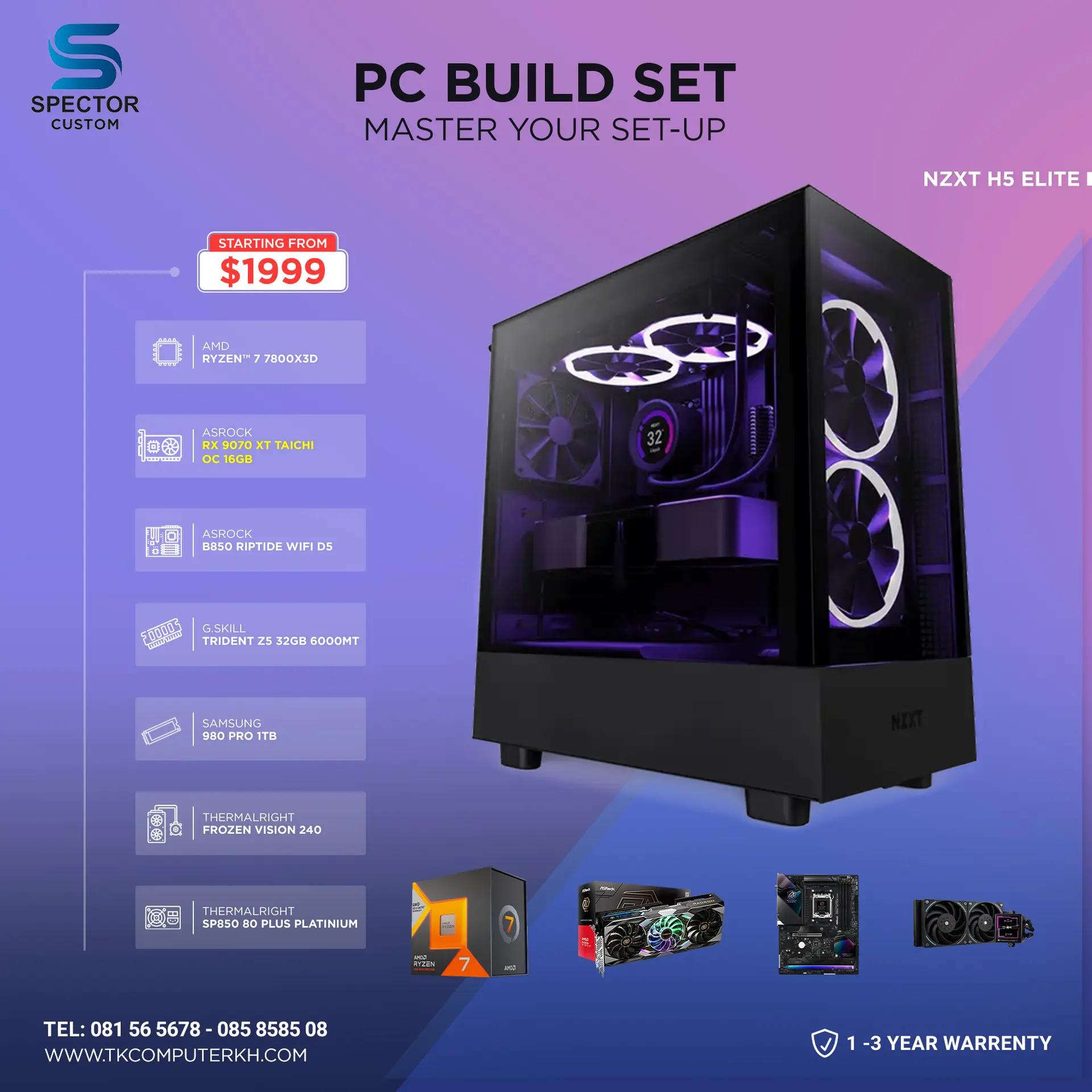 AMD Ryzen 7 7800X3D RX 9070 XT