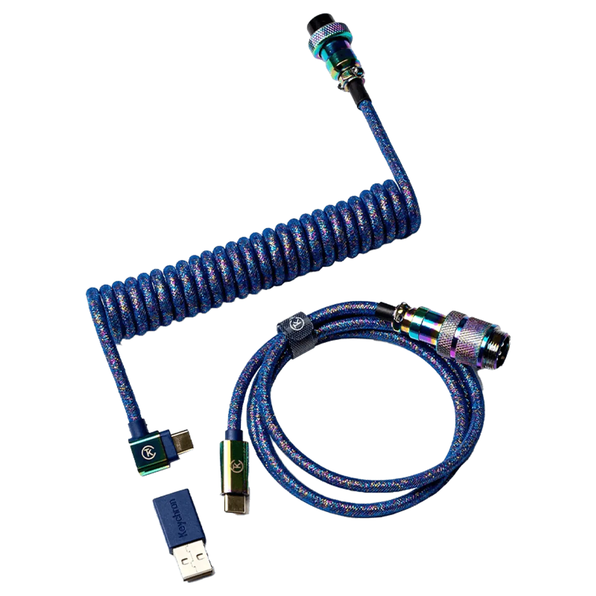 Premium Coiled Aviator Cable - Angled