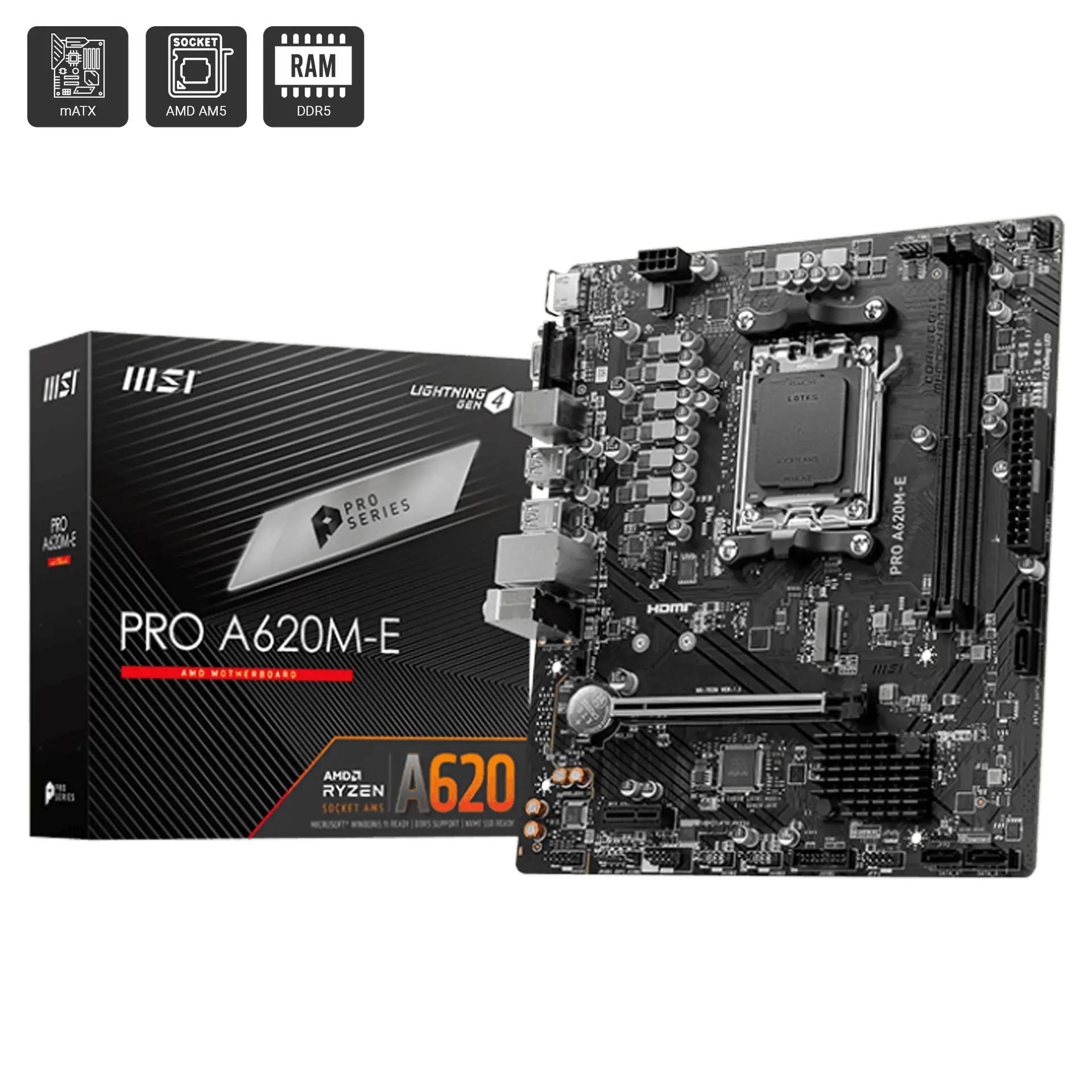 Pro A620M-E DDR5