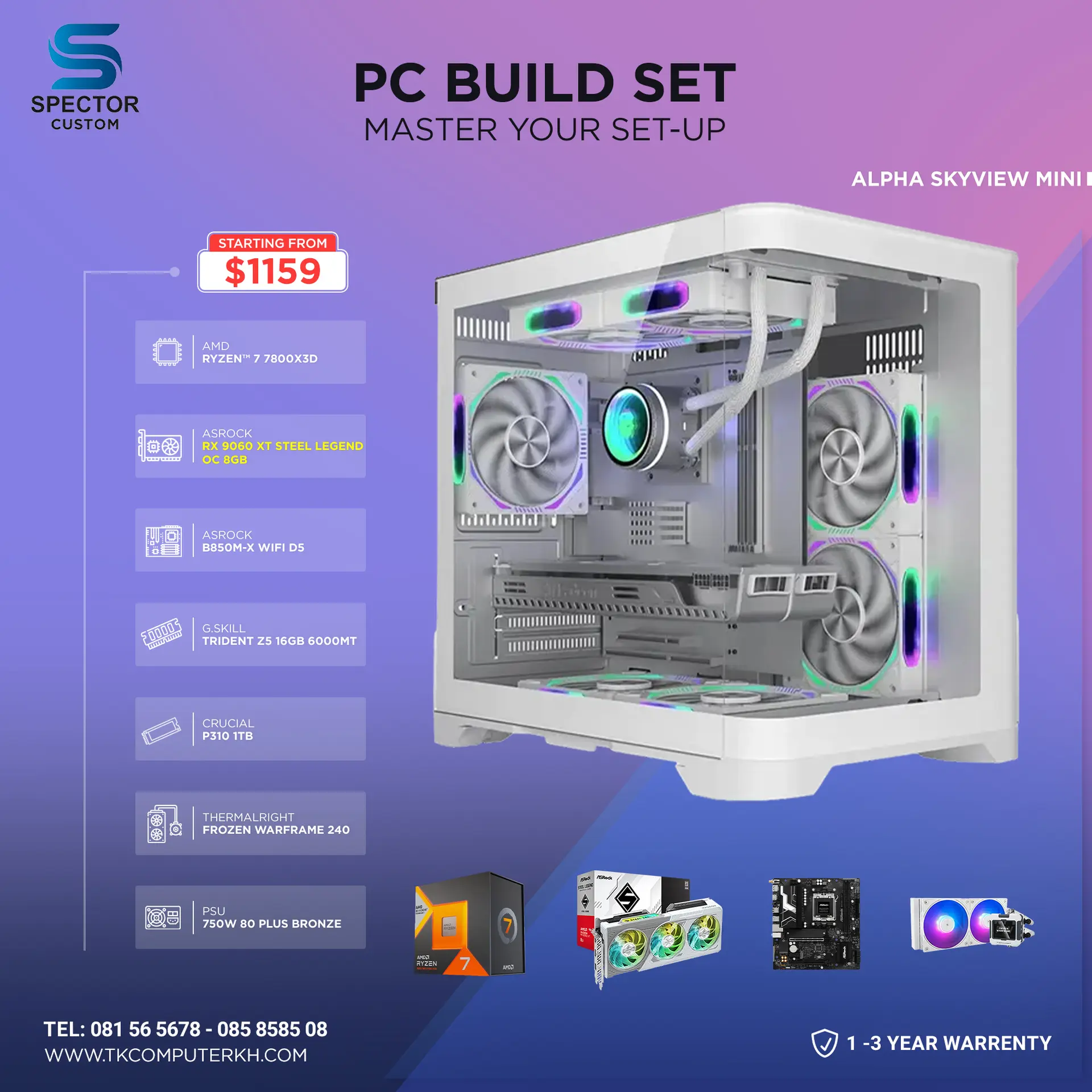 AMD Ryzen 7 7800X3D RX 9060