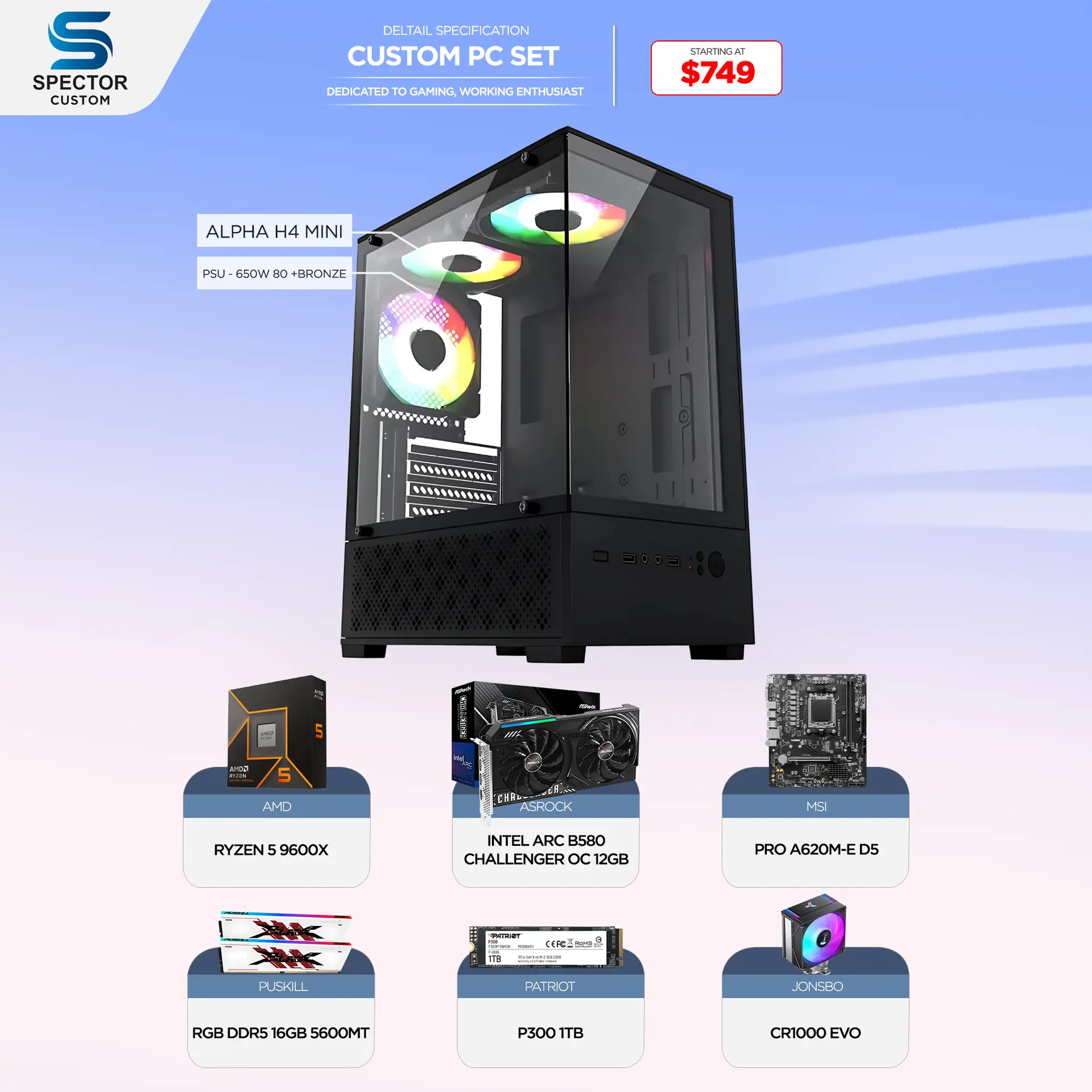 AMD Ryzen 5 9600X ARC B580