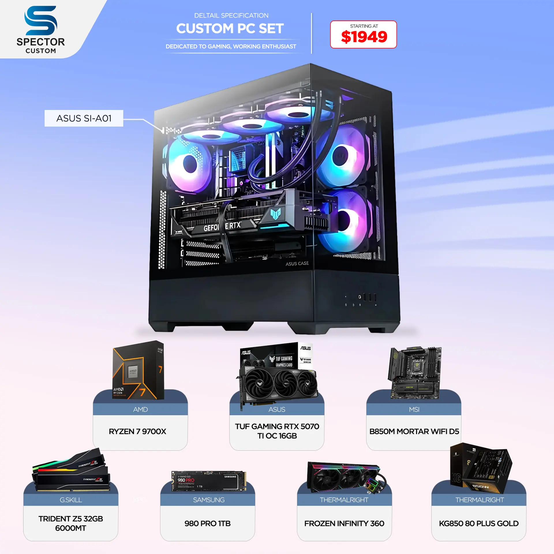 AMD Ryzen 7 9700X RTX 5070 Ti