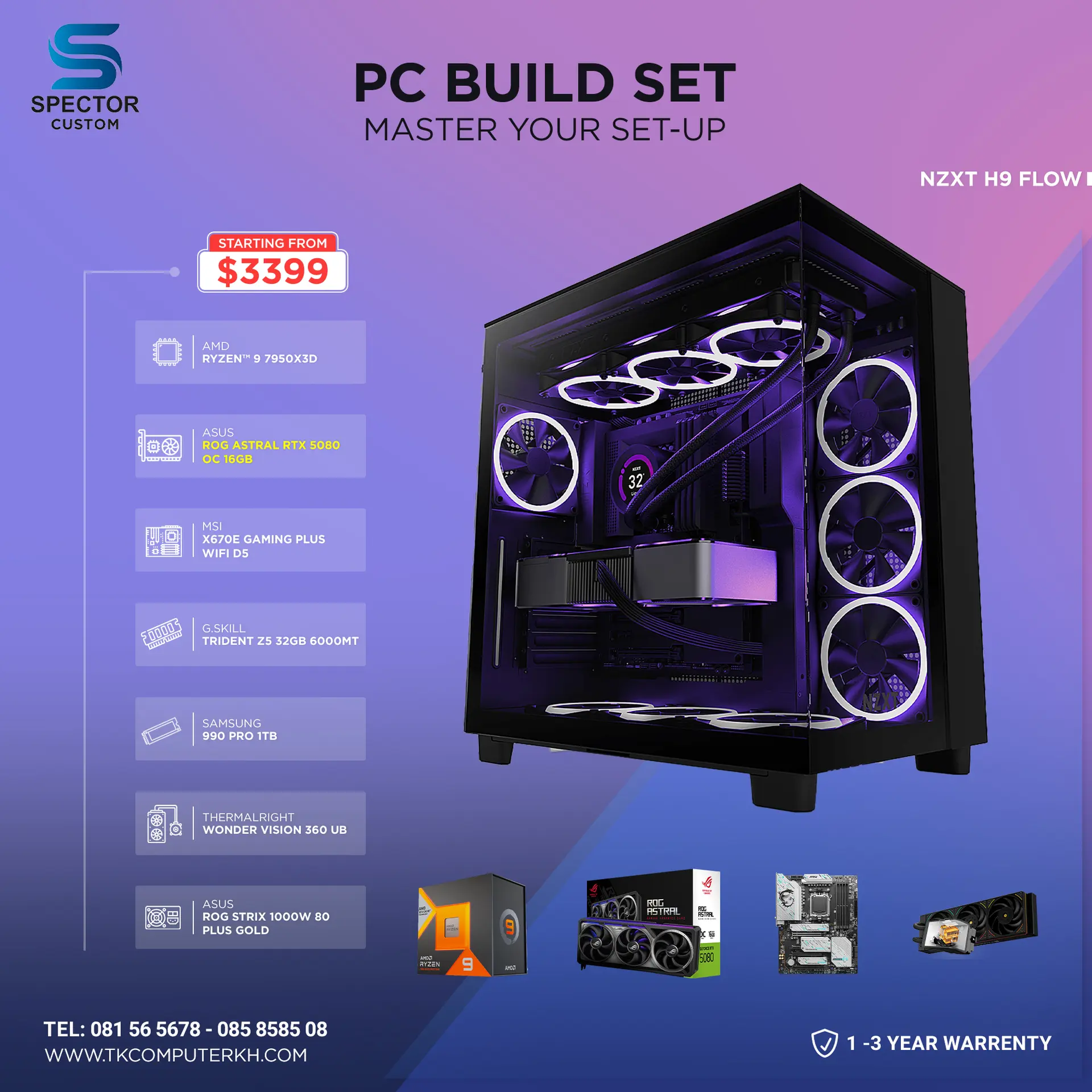 AMD Ryzen 9 7950X3D RTX5080