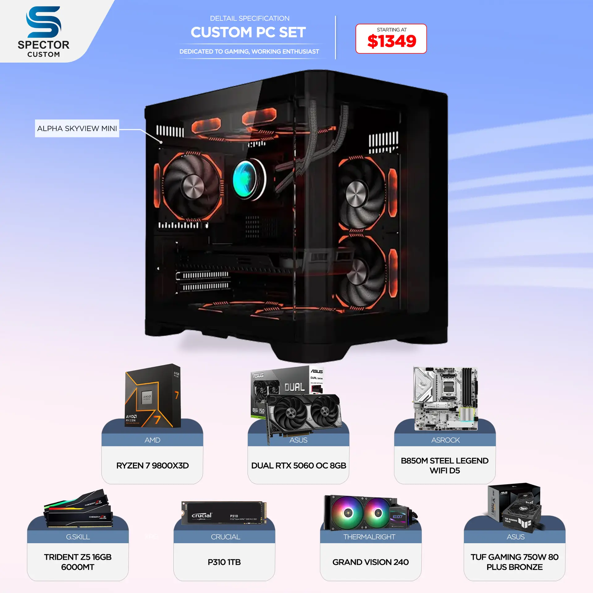 AMD Ryzen 7 9800X3D RTX5060 