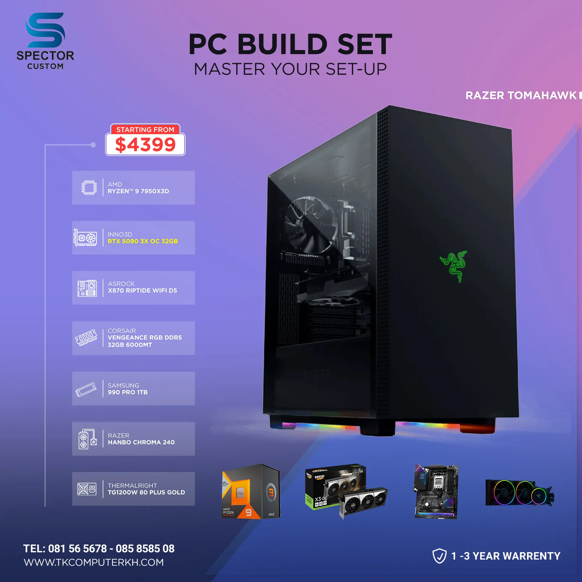 AMD Ryzen 9 7950X3D RTX 5090