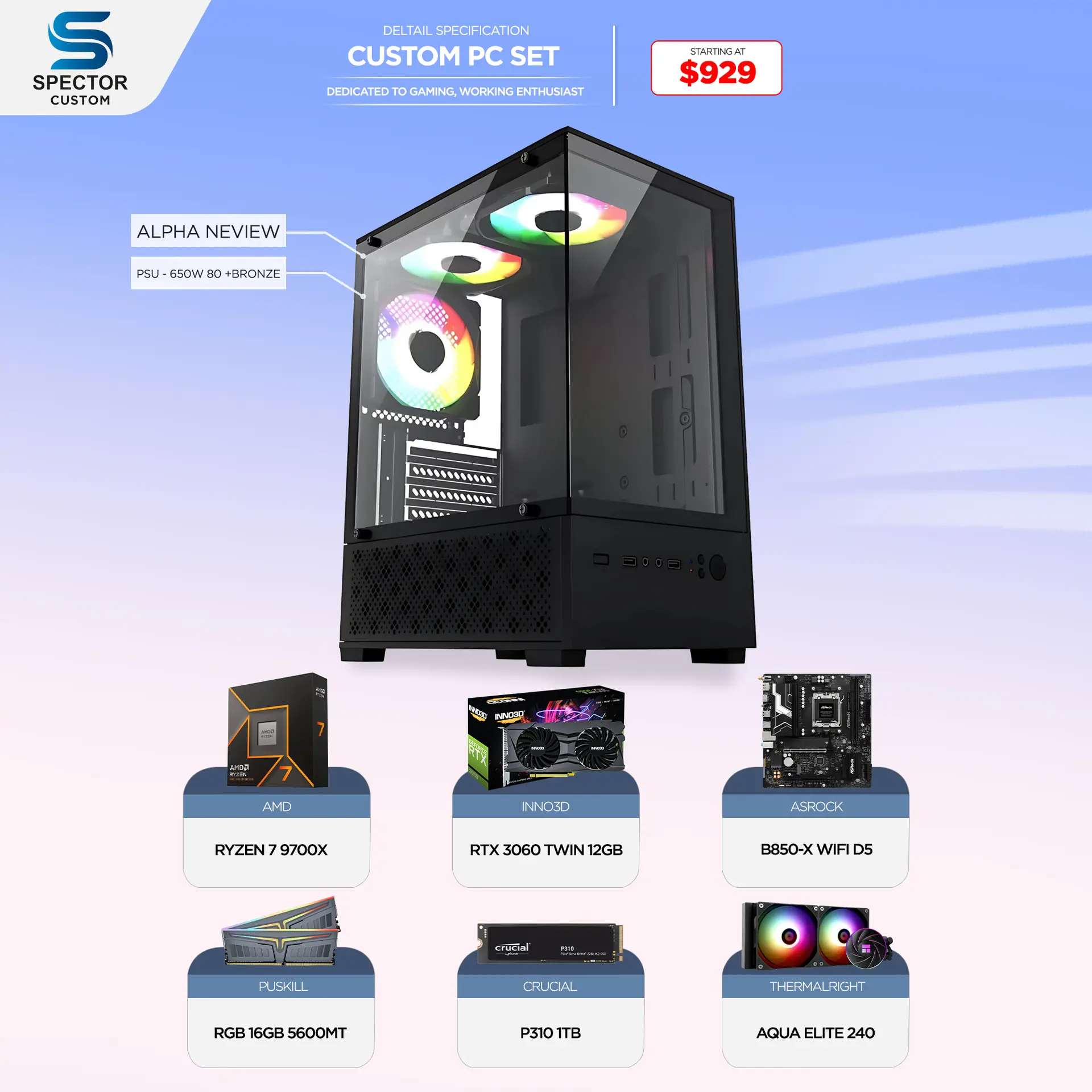 AMD Ryzen 7 9700X RTX3060