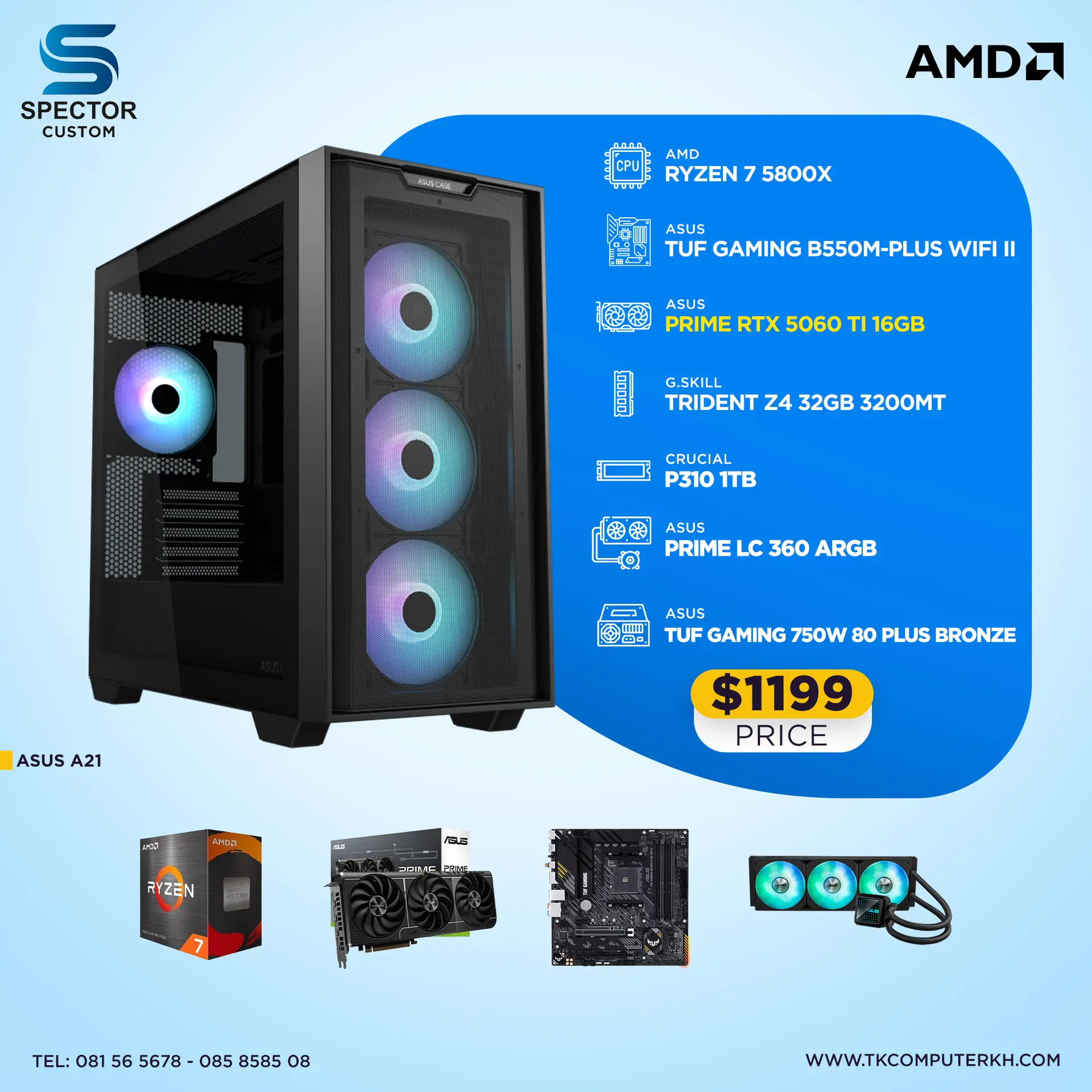 AMD Ryzen 7 5800X RTX 5060 Ti