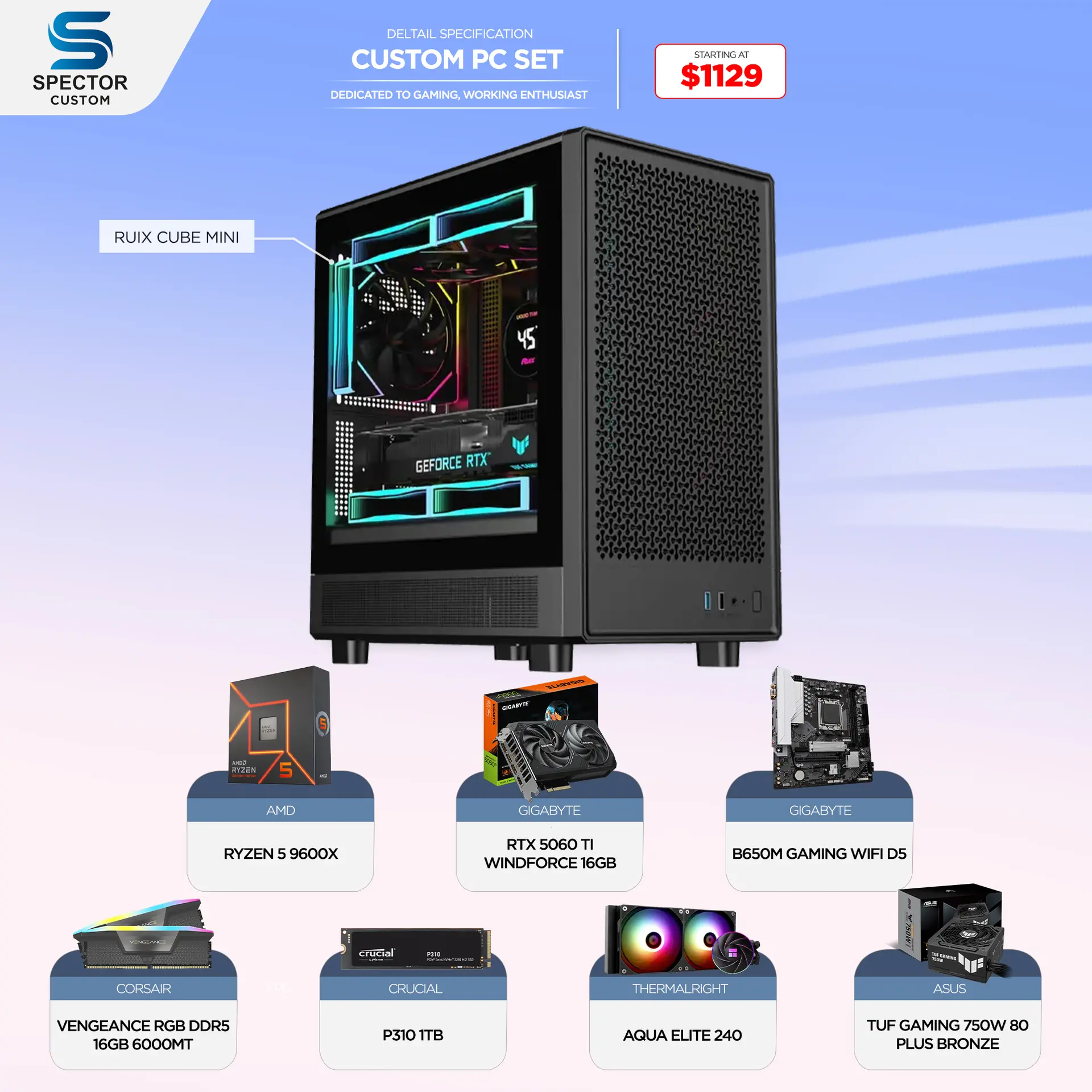 AMD Ryzen 5 9600X RTX5060 Ti