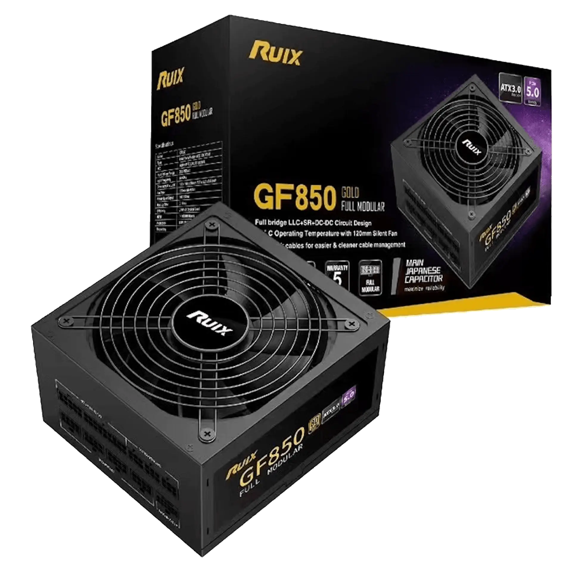 Ruix GF850 80 Plus Gold Modular (850W)