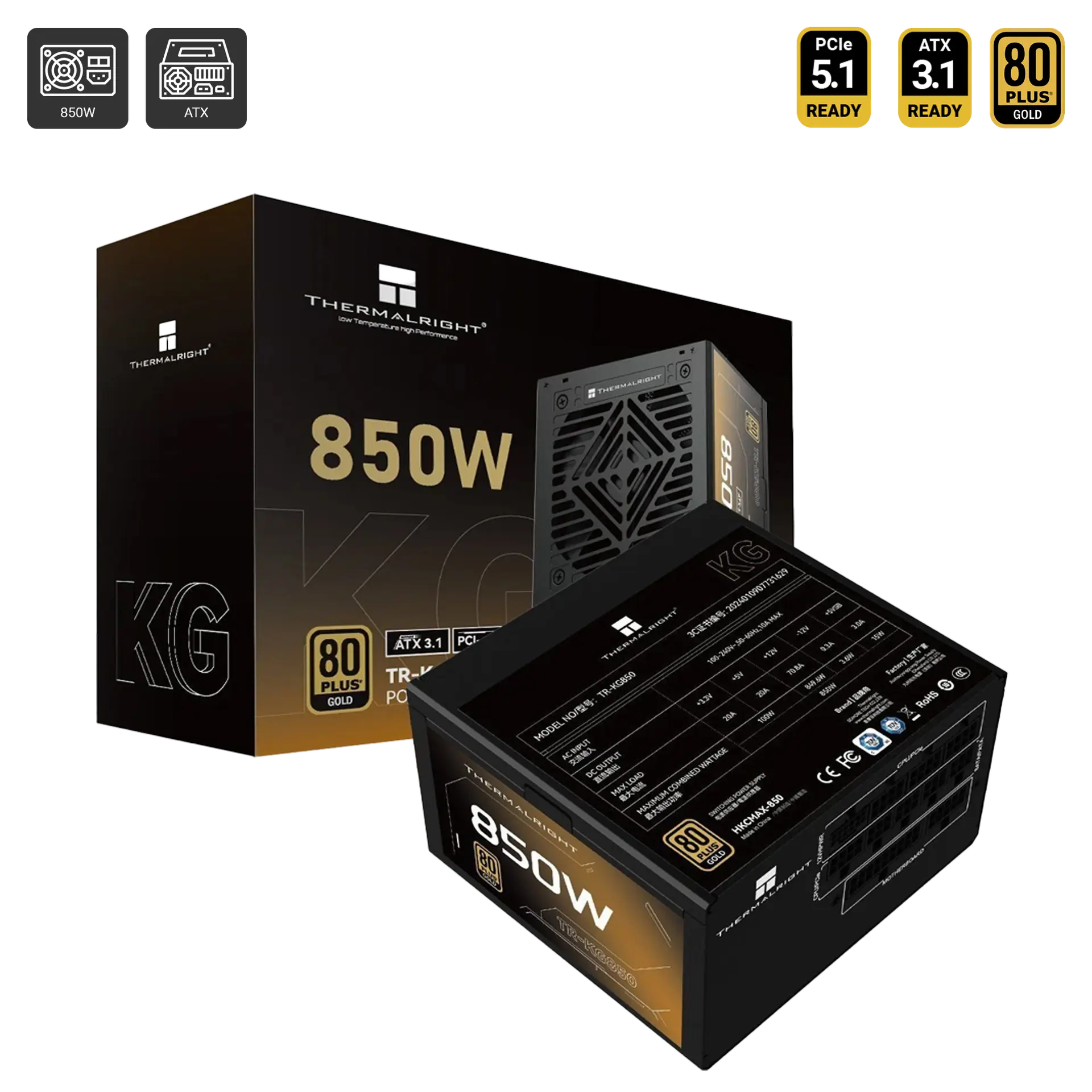 TR-KG850 80 Plus Gold ATX Power Supply (850W)