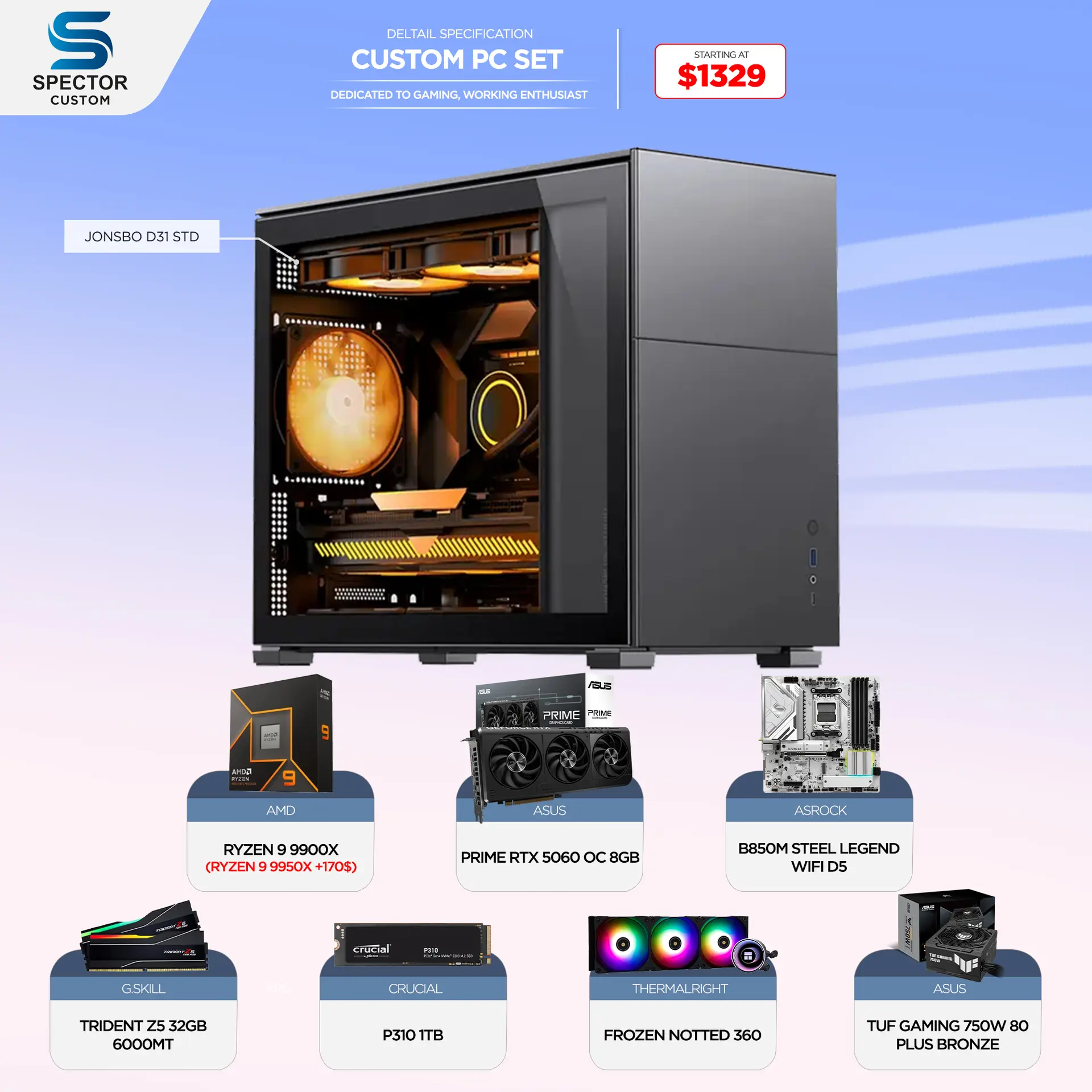 AMD Ryzen 9 9900X RTX5060