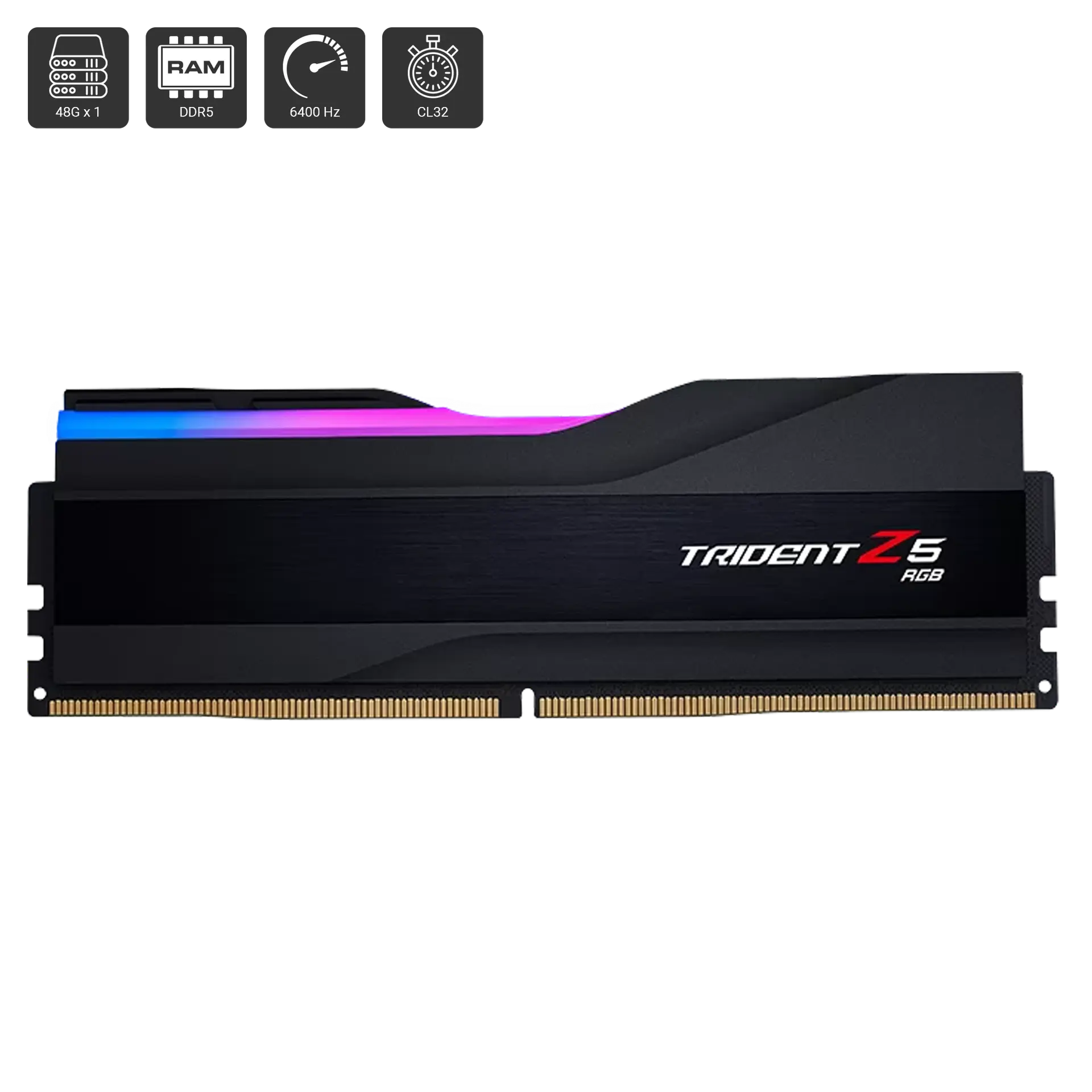 Trident Z5 RGB 48GB (1 x 48GB) DDR5 DRAM 6400Hz
