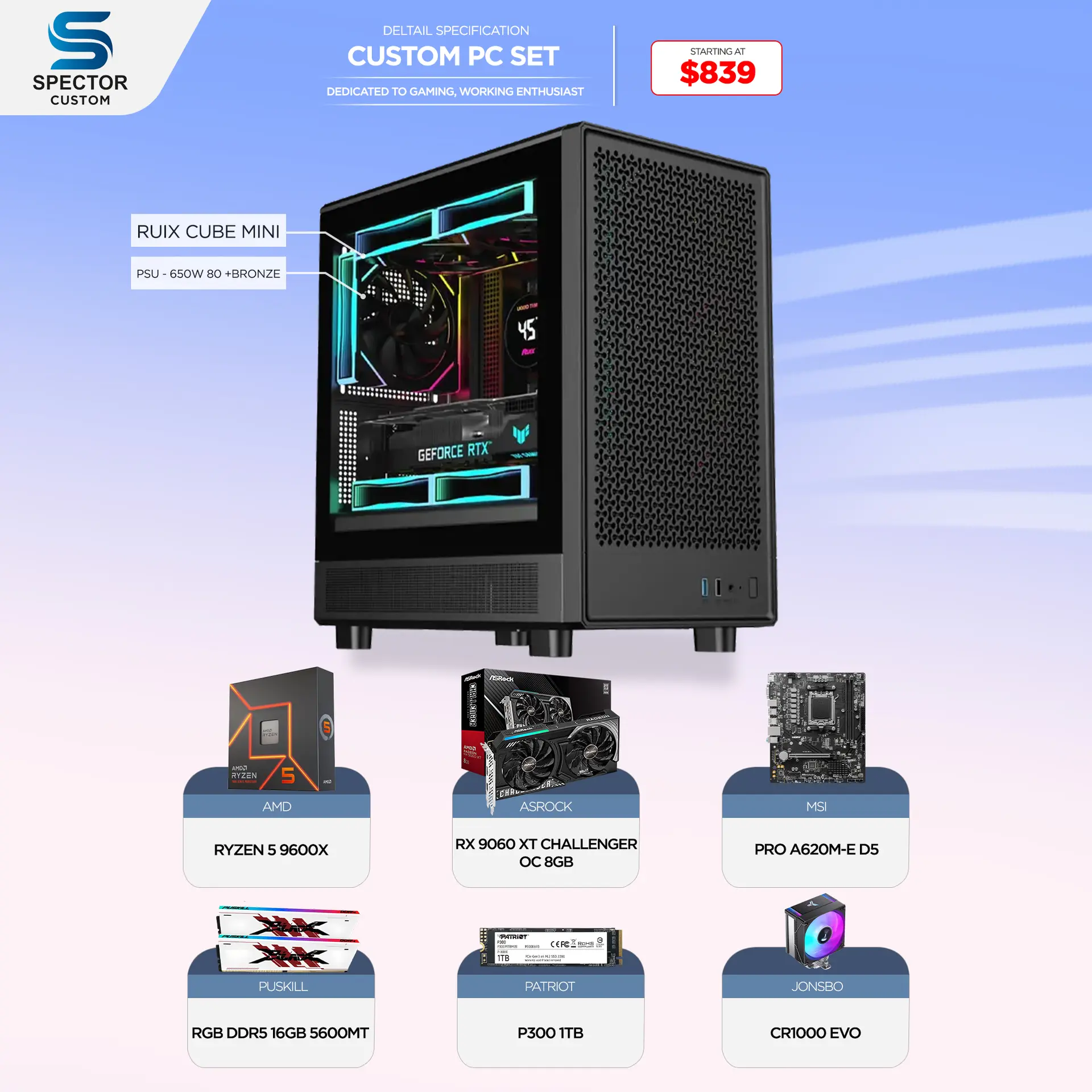 AMD Ryzen 5 9600X RX9060 XT