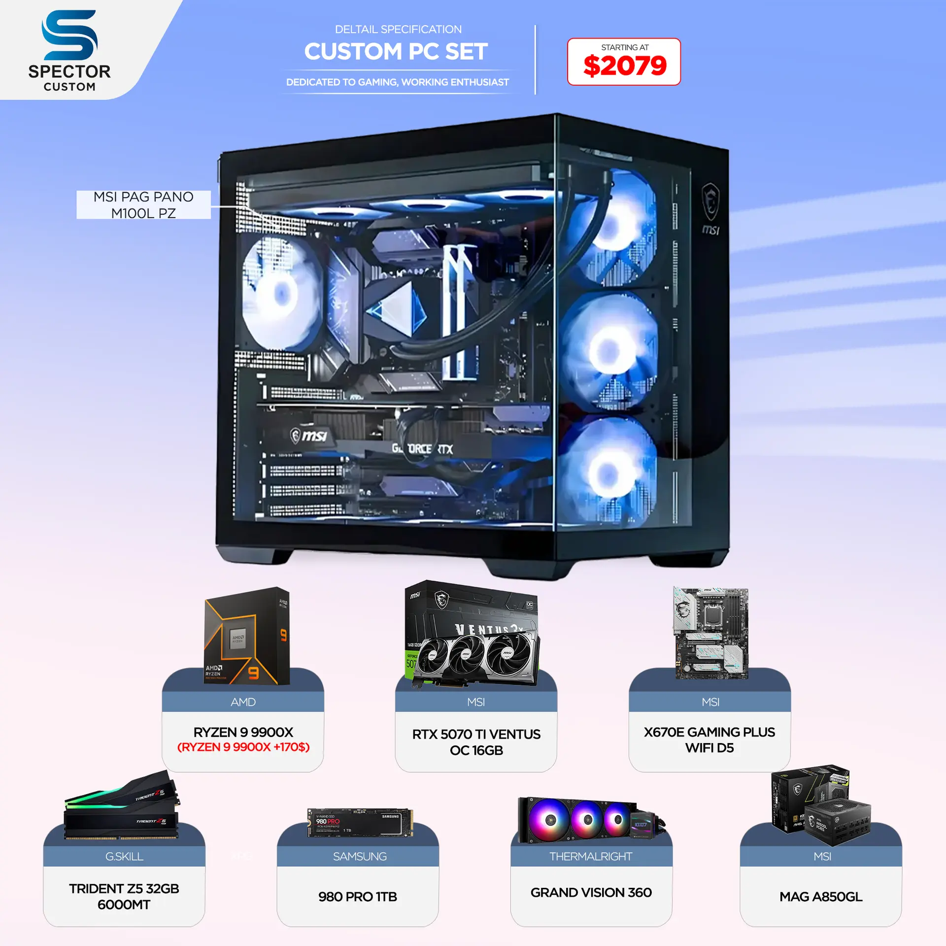 AMD Ryzen 9 9900X RTX5070Ti