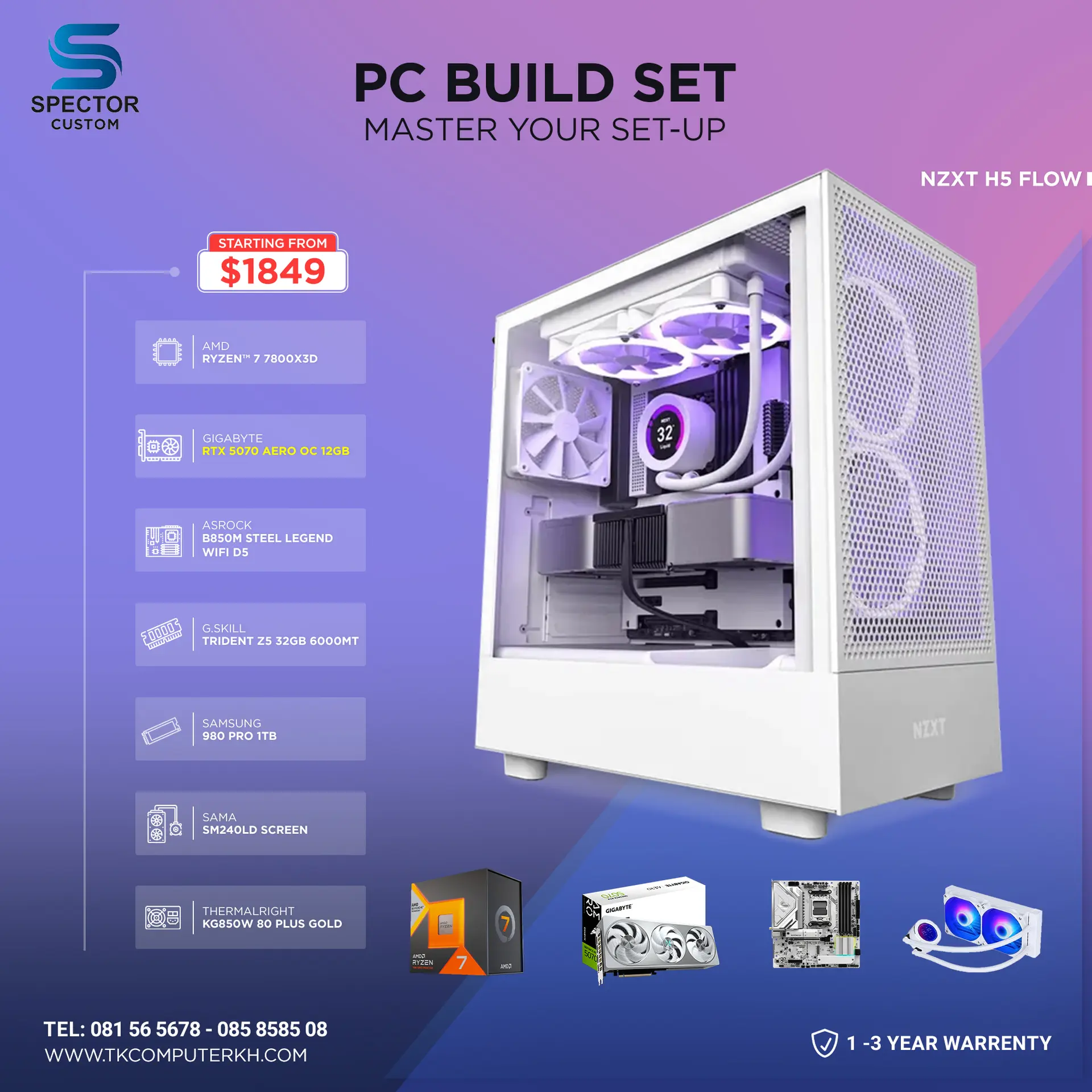 AMD Ryzen 7 7800X3D RTX 5070