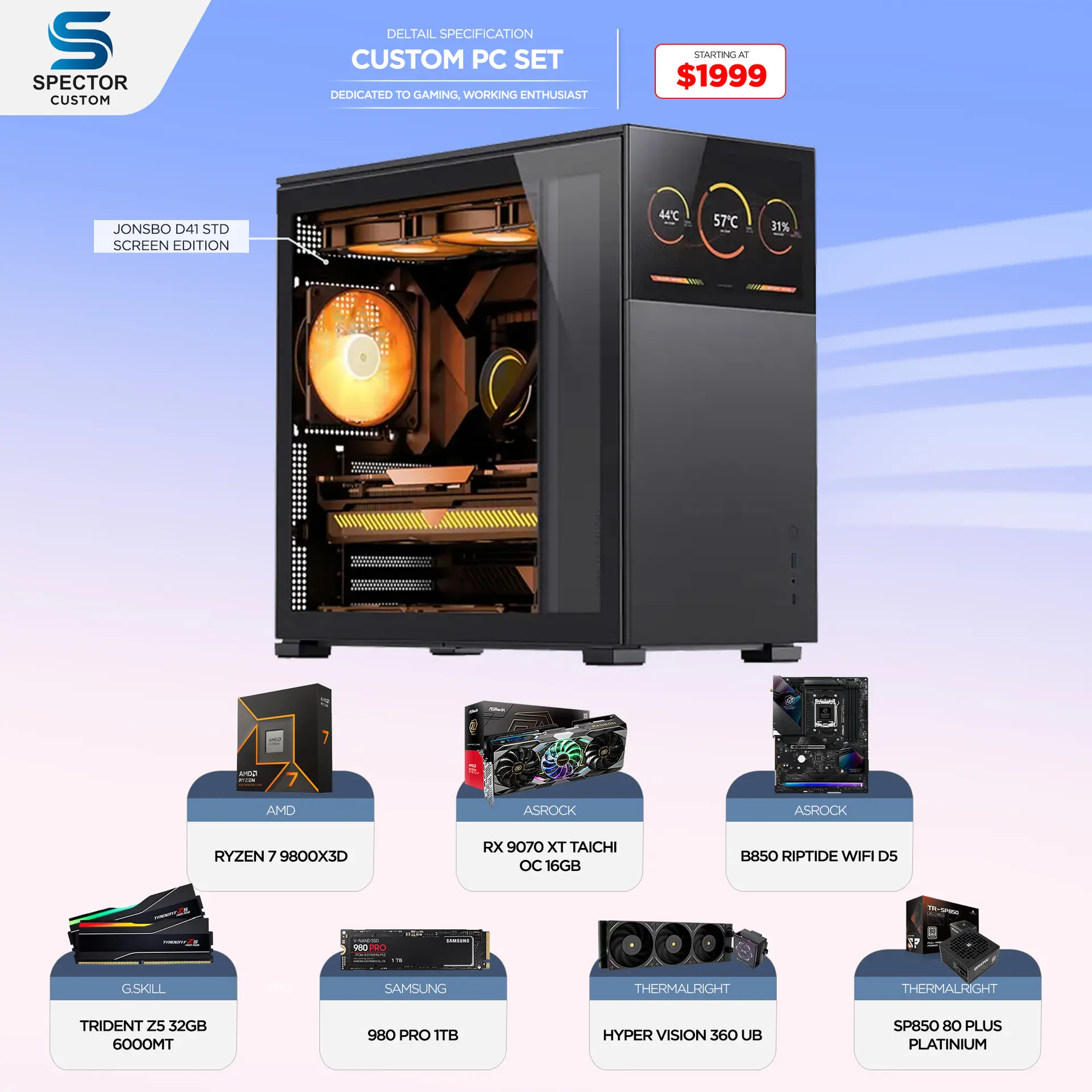 AMD Ryzen 7 9800X3D RX 9070 XT