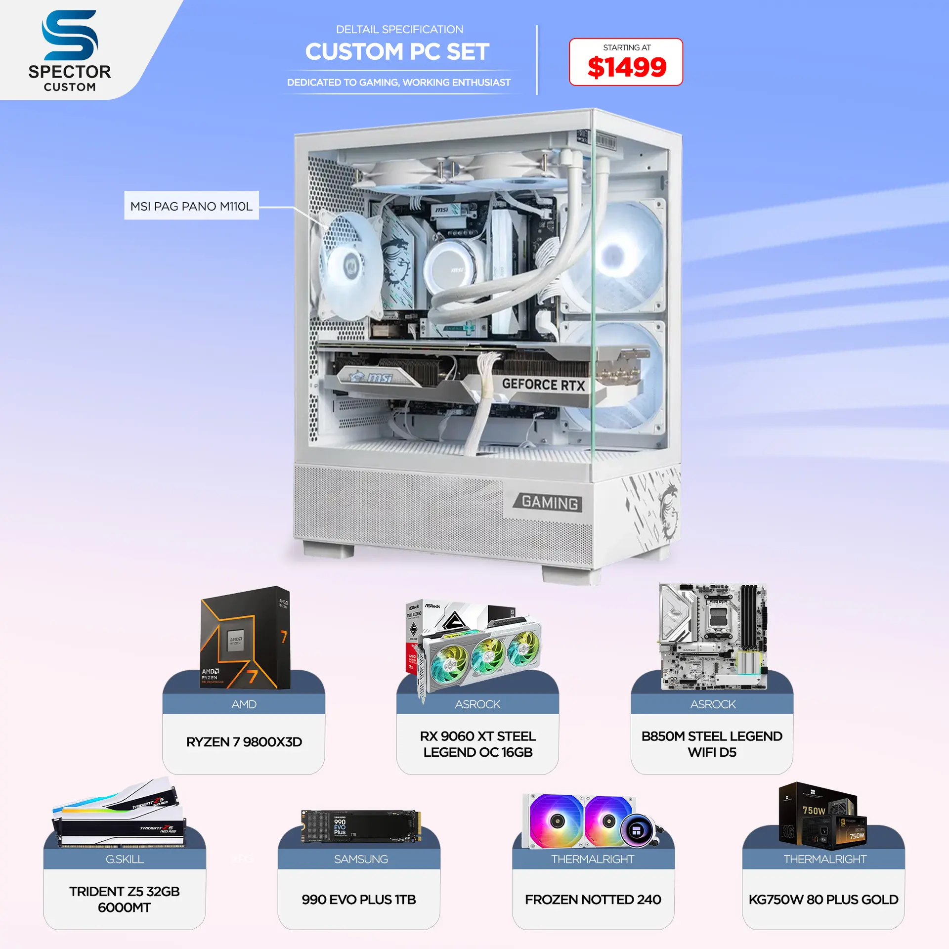 AMD Ryzen 7 9800X3D RX 9060 XT