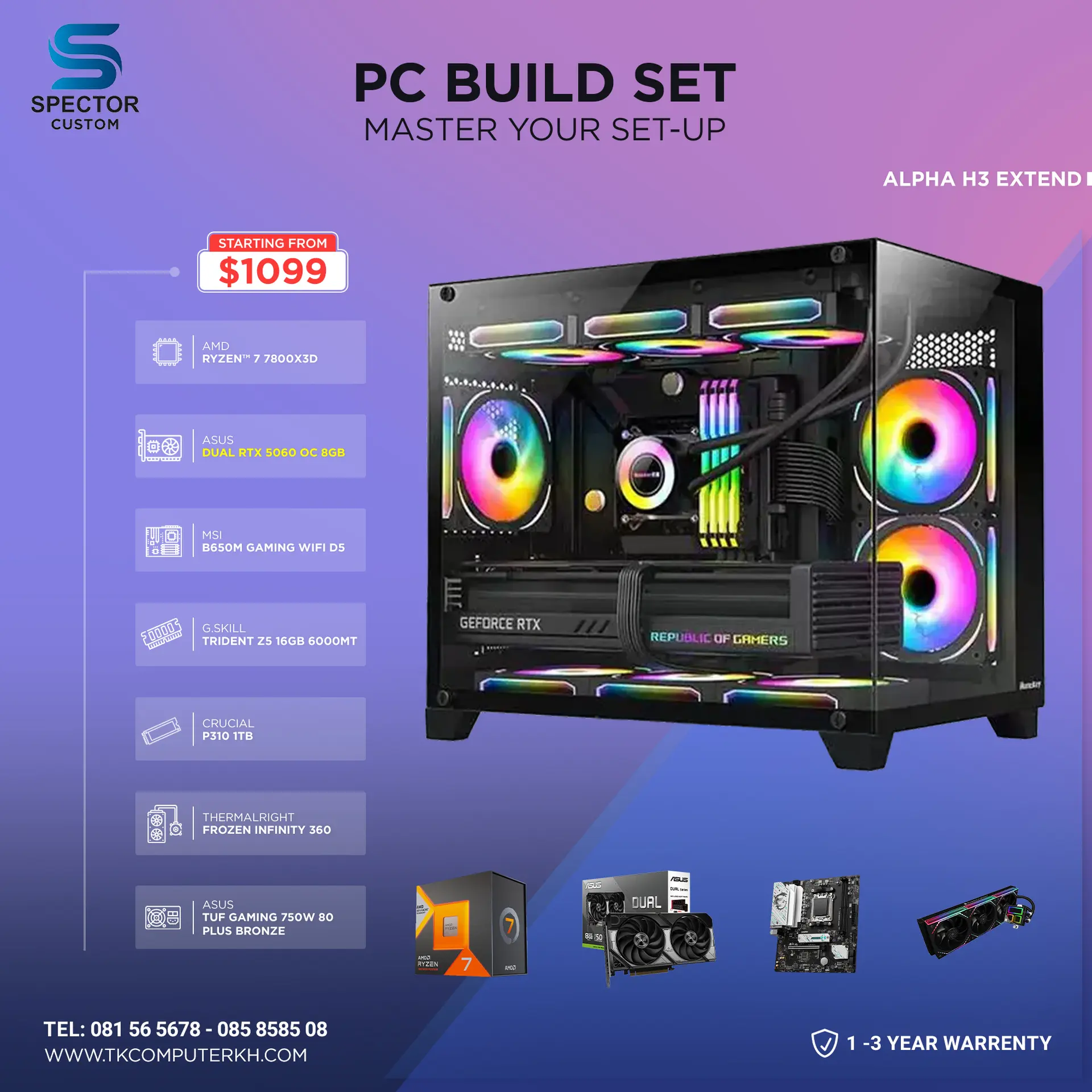 AMD Ryzen 7 7800X3D RTX 5060