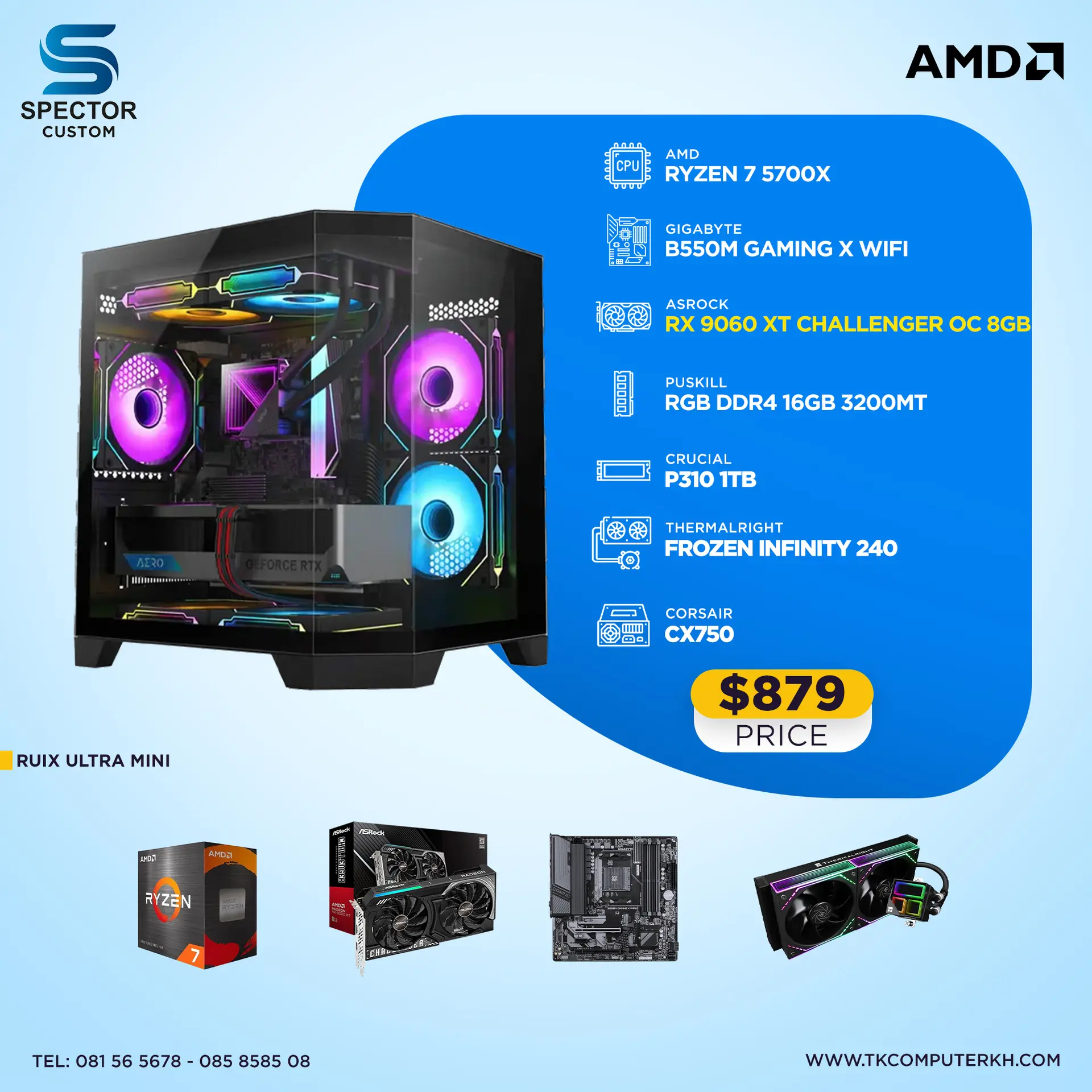 AMD Ryzen 7 5700X RX 9060 