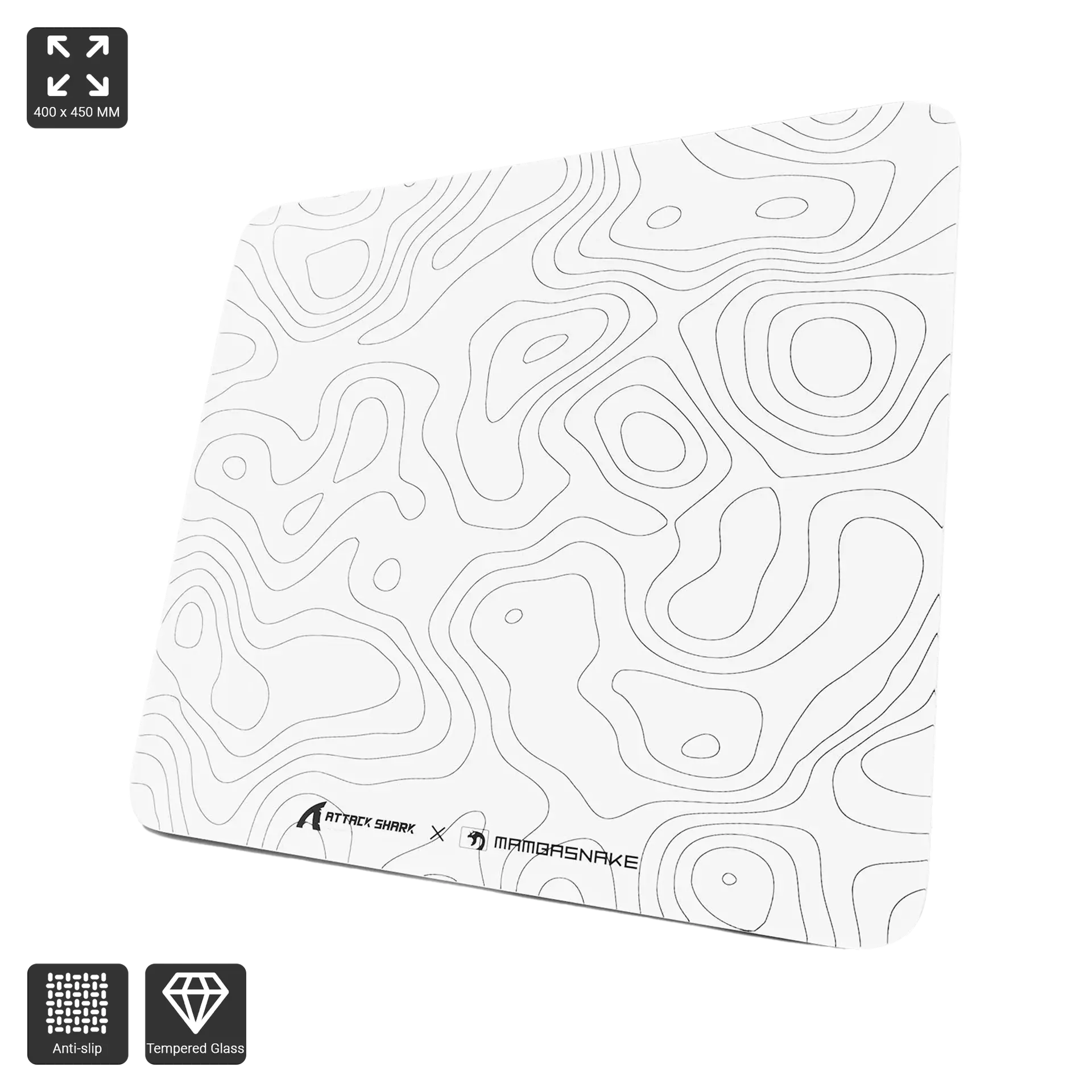 Tempered Glass Gaming Mouse Pad
