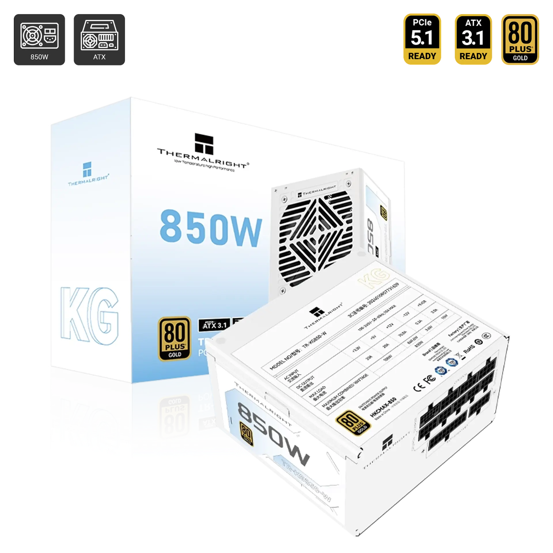 TR-KG850W 80 Plus Gold ATX Power Supply (850W)