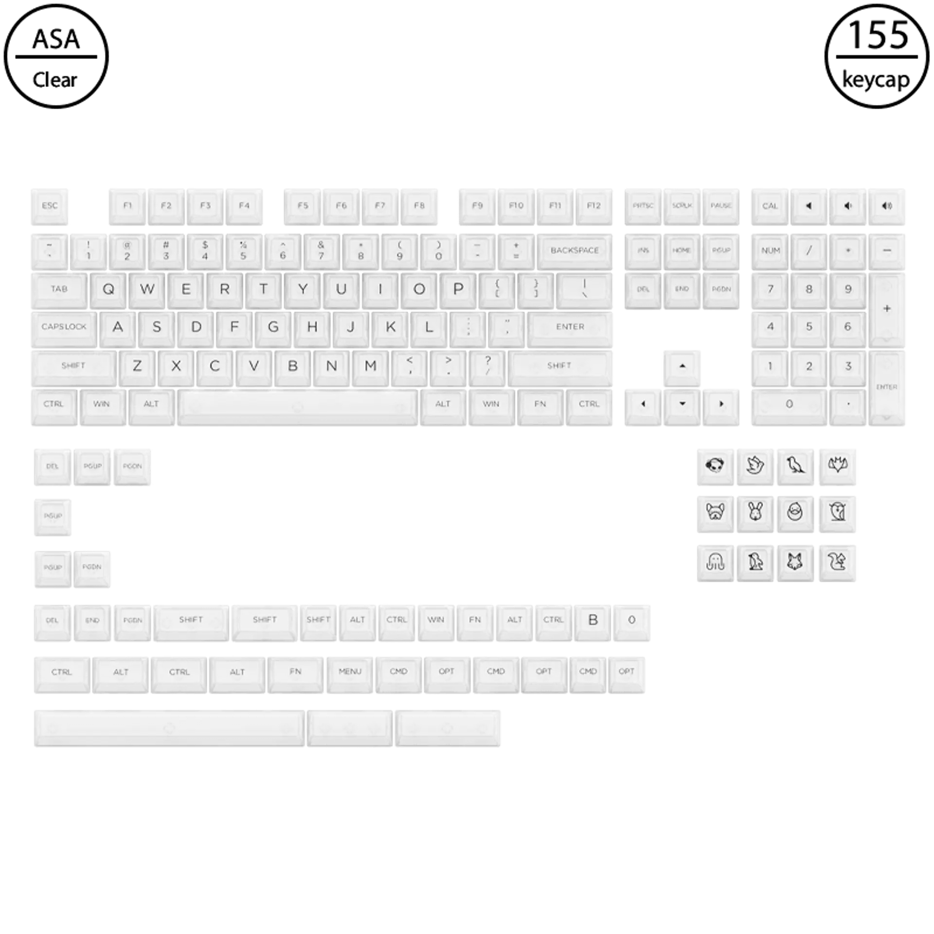 Clear Transparent V2 - White