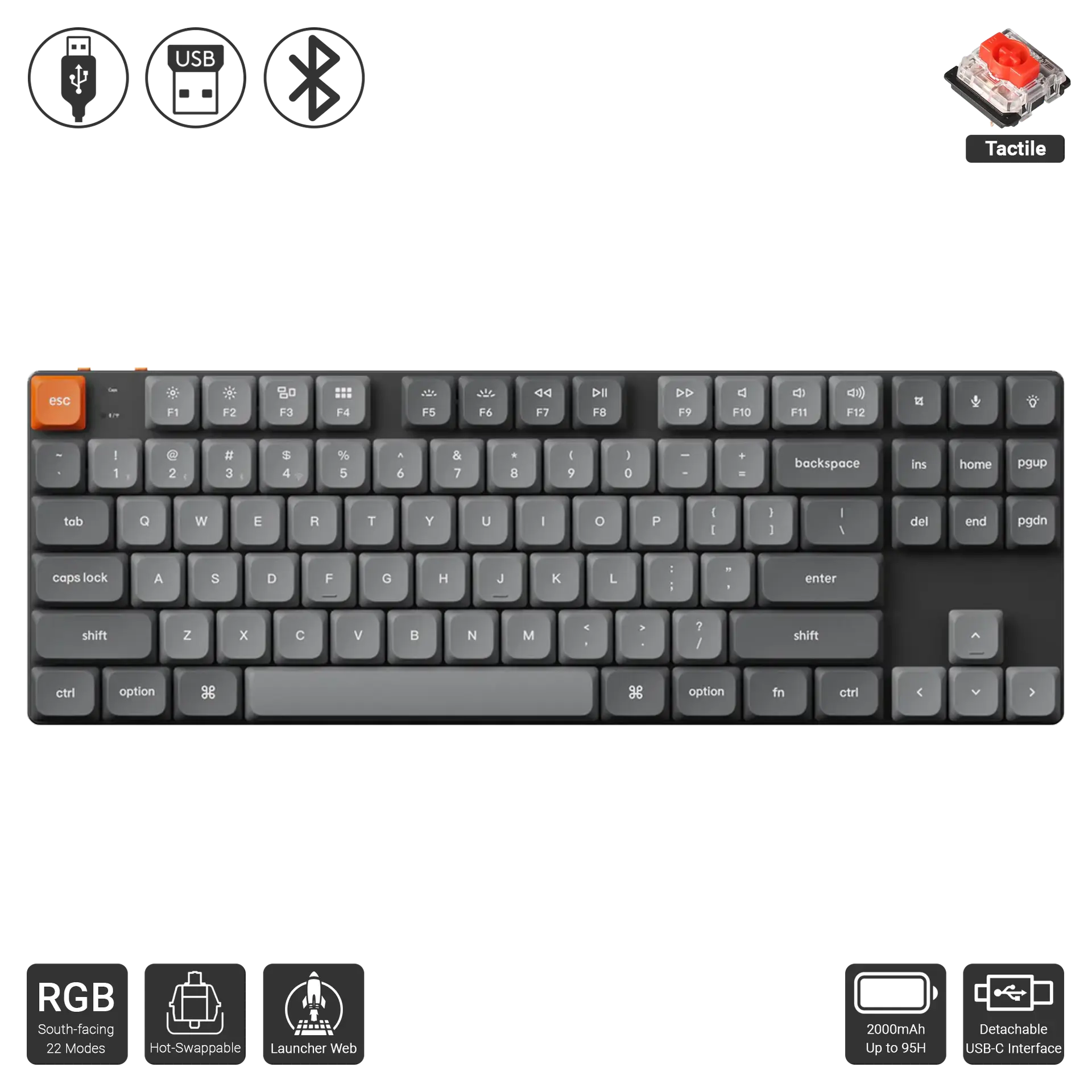 K8 Max Alum RGB Hot-Swap