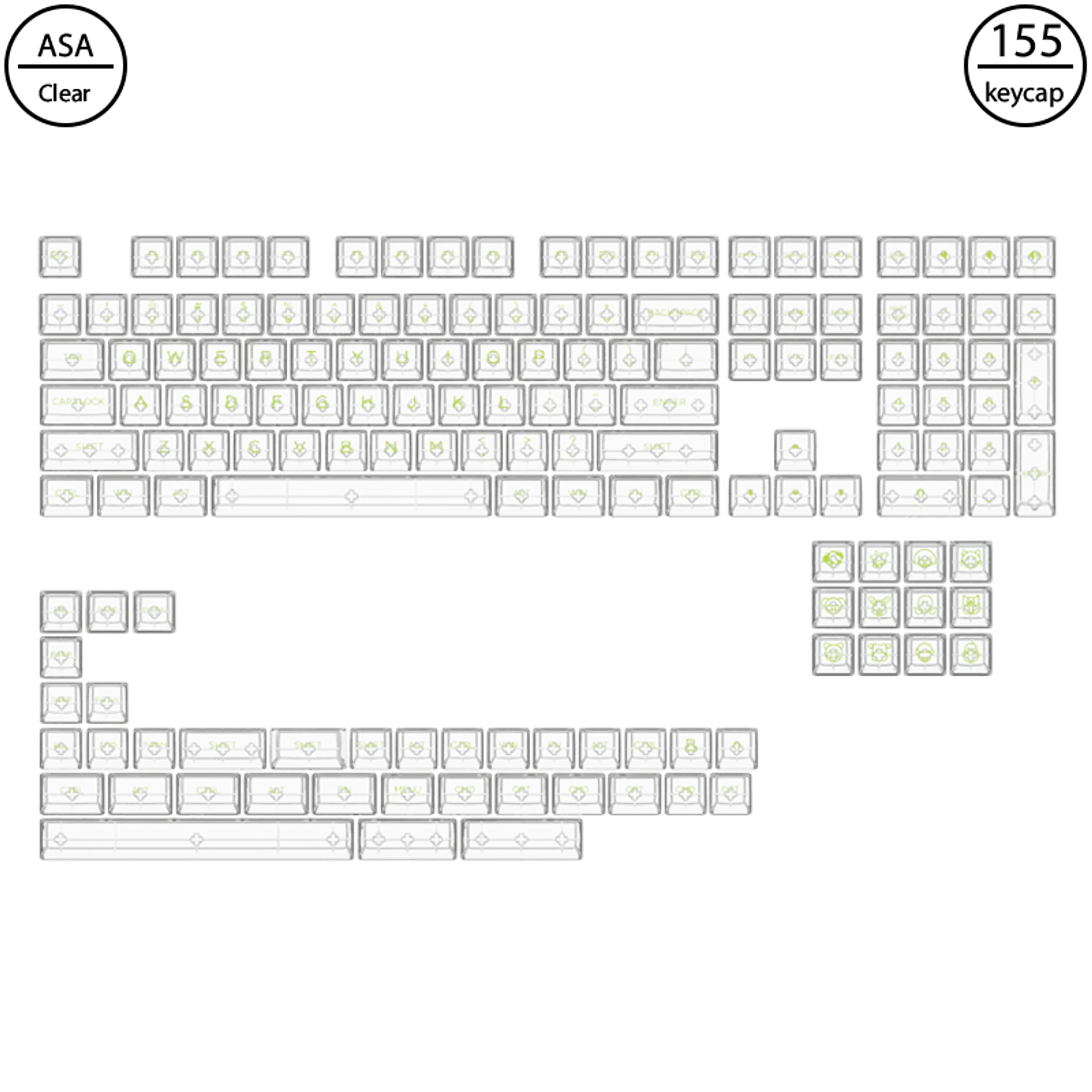 Clear Transparent - Green Character