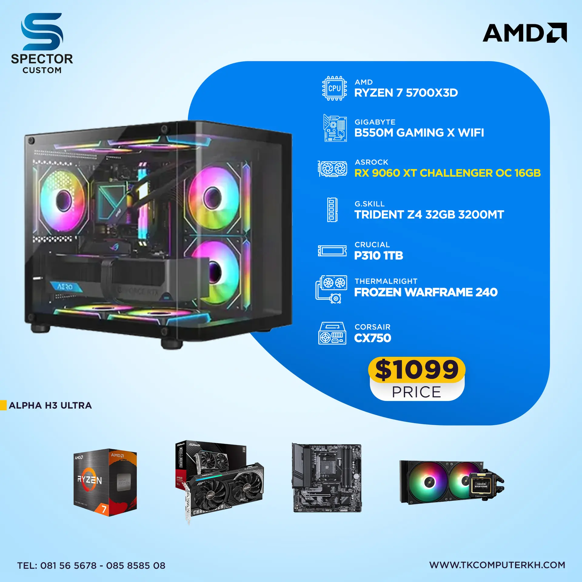 AMD Ryzen 7 5700X3D RX 9060 XT